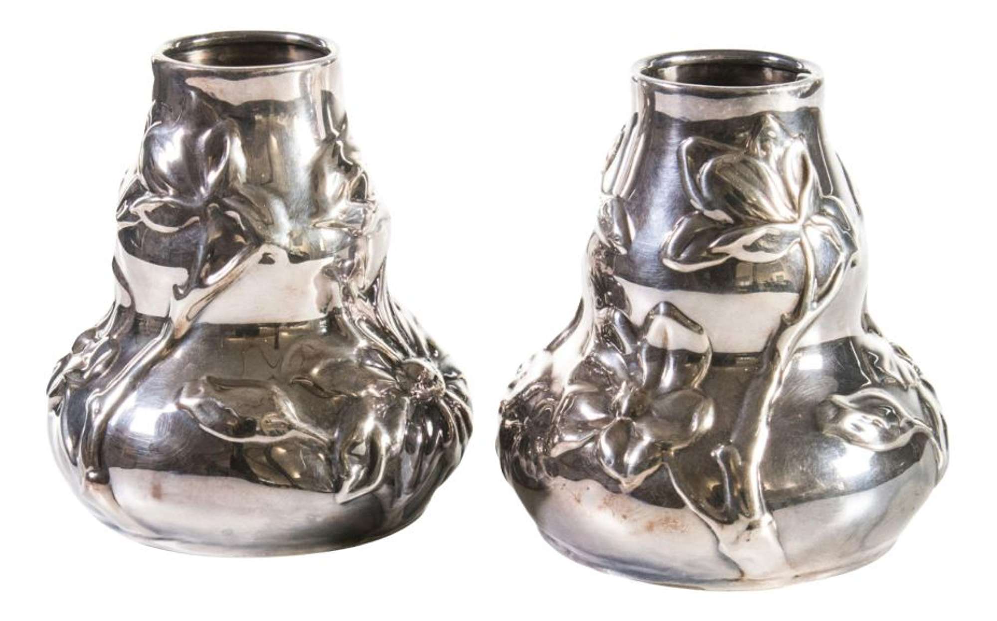 Silver Vases from Tiffany & Co, 1900s, Set of 2