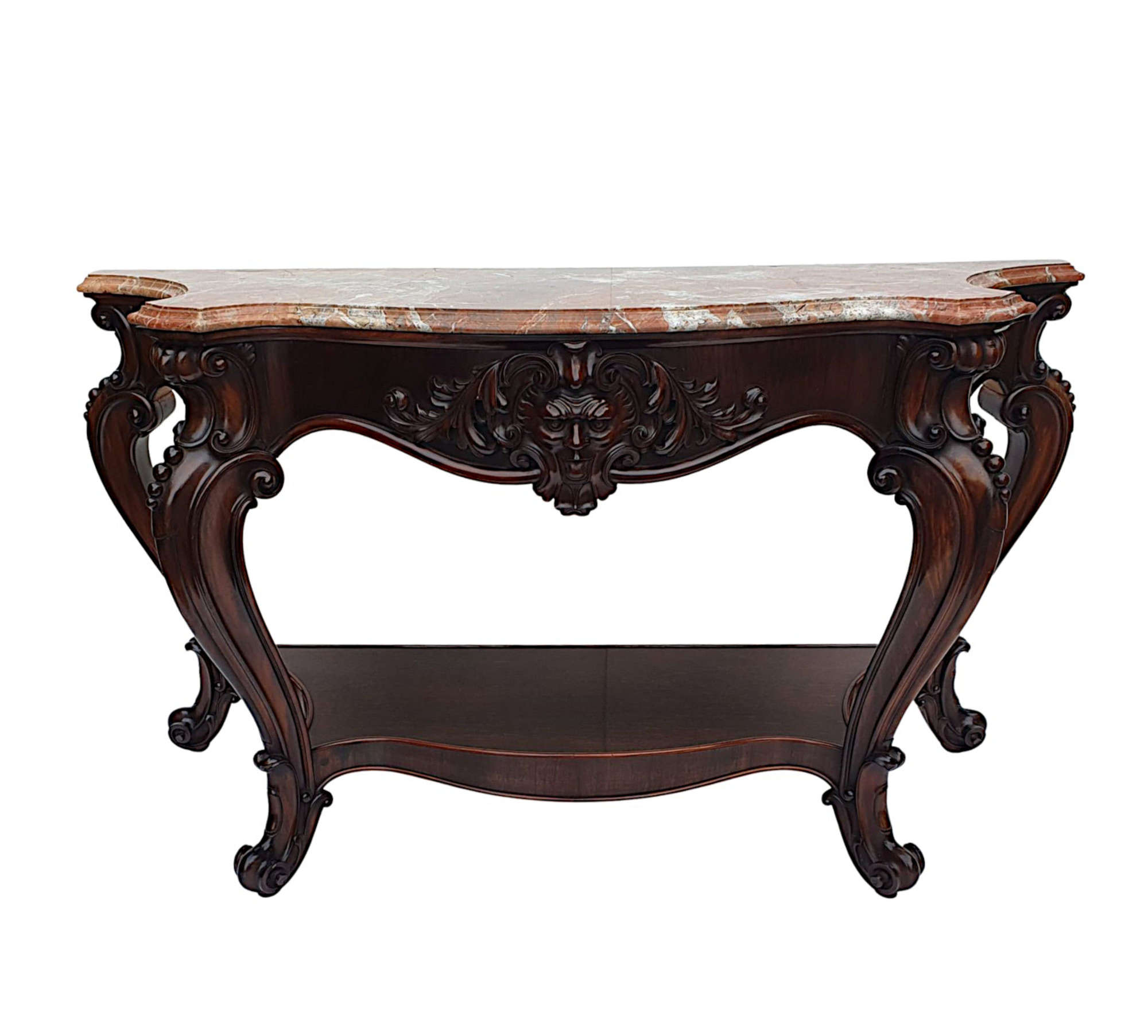 A Very Fine 19th Century Marble Top Console Table