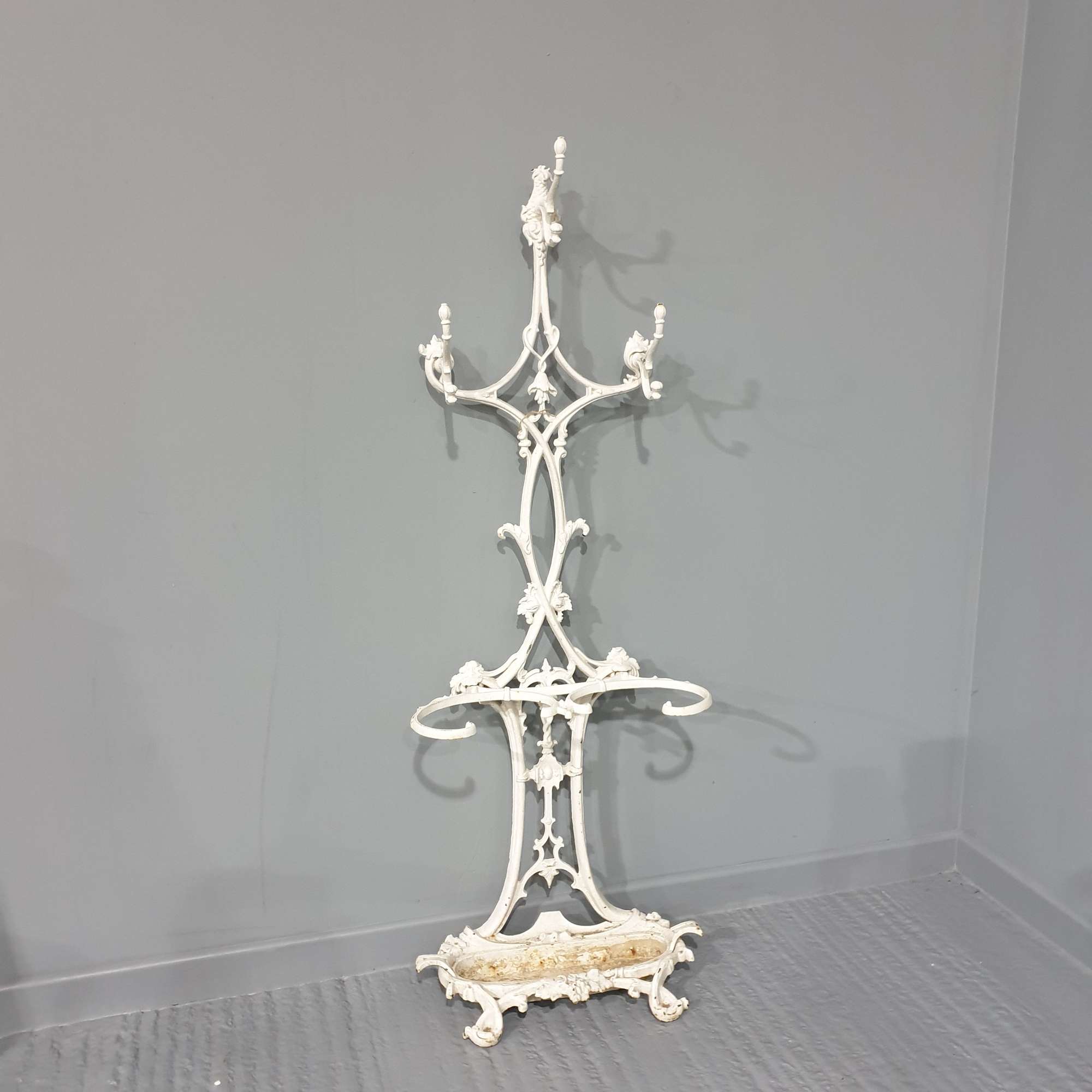Excellent Cast Iron Coat Hall Stand