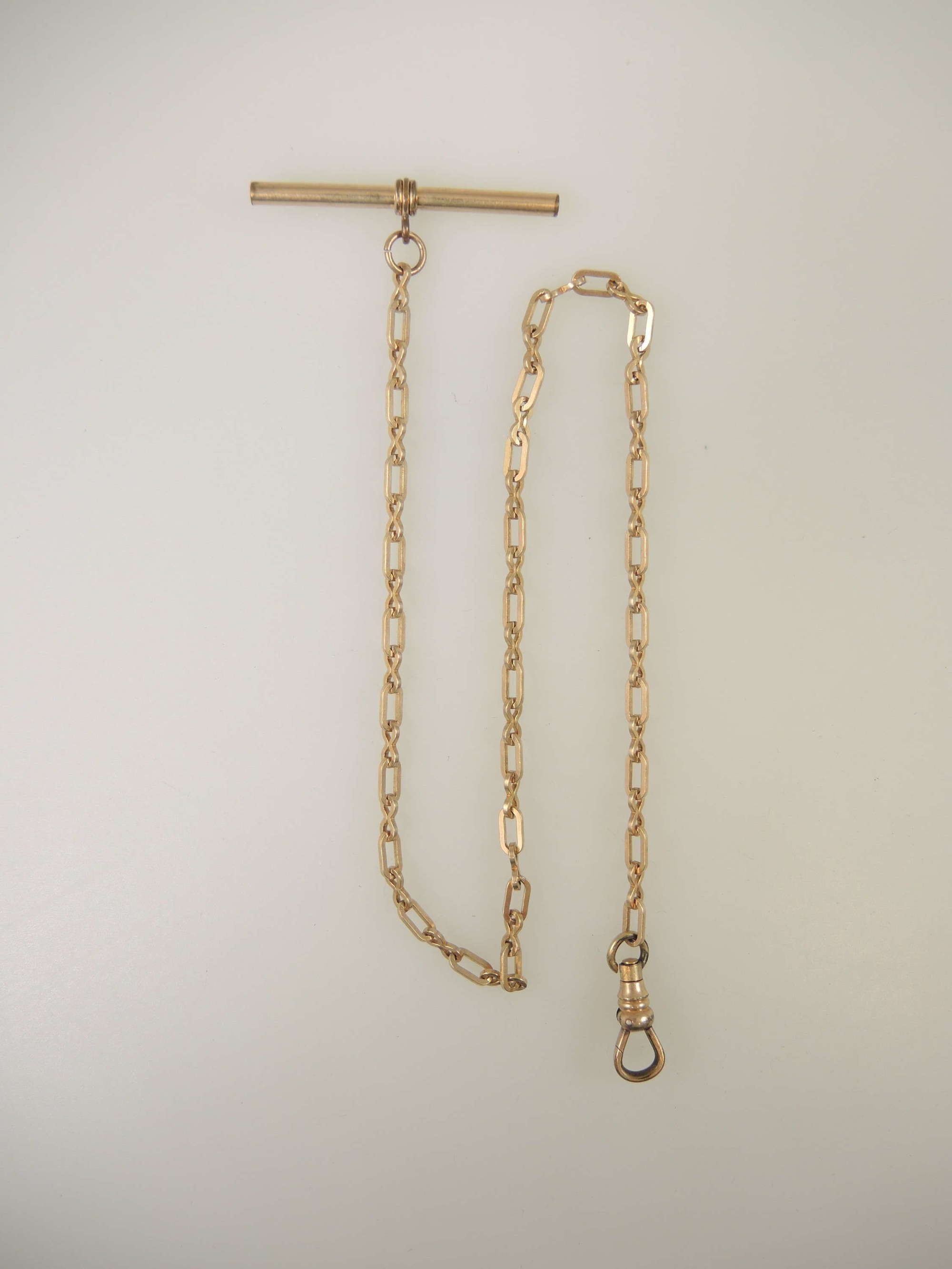 Good example of a Victorian gold plated pocket watch chain c1890