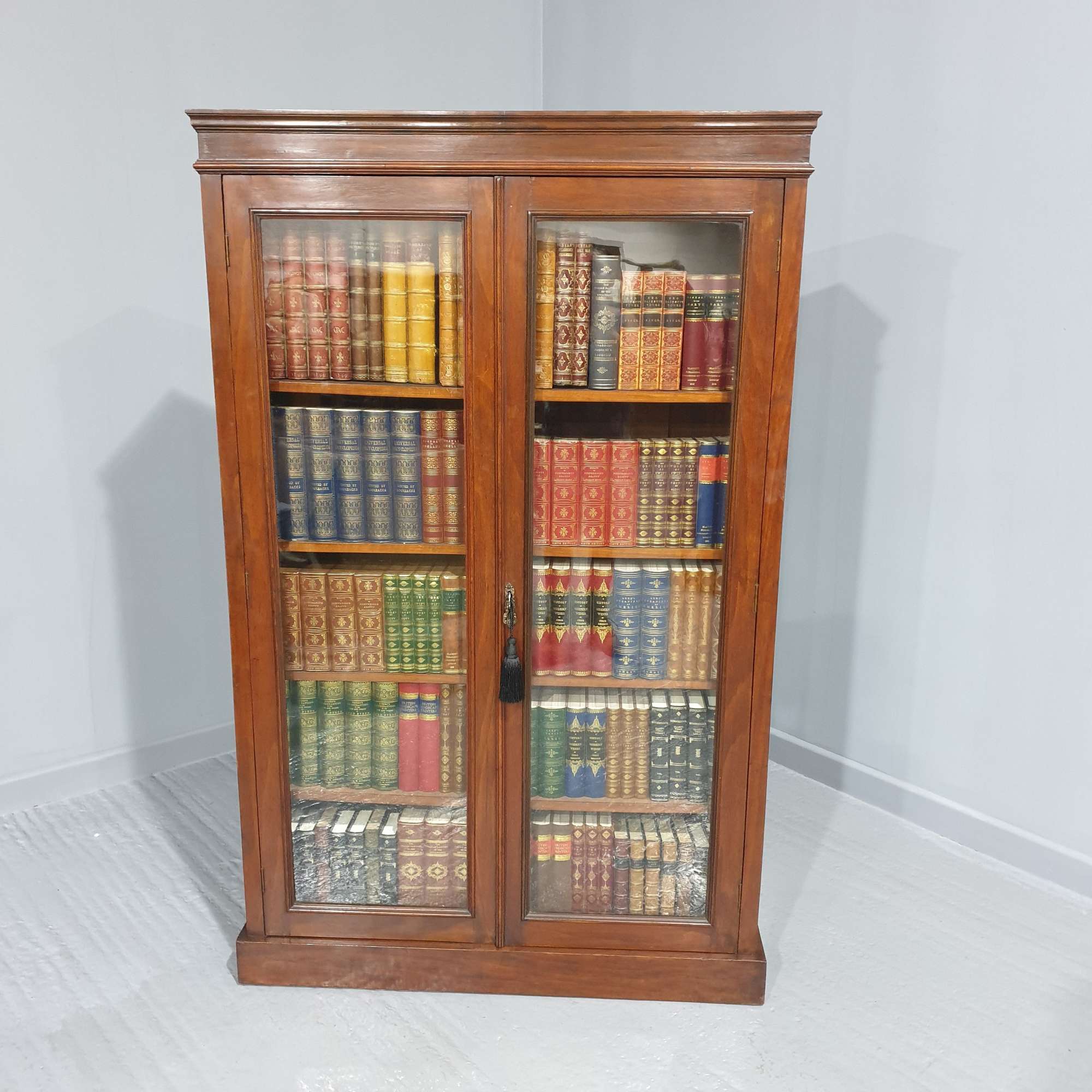 Tall Victorian Mahogany Adjustable Antique Bookcase