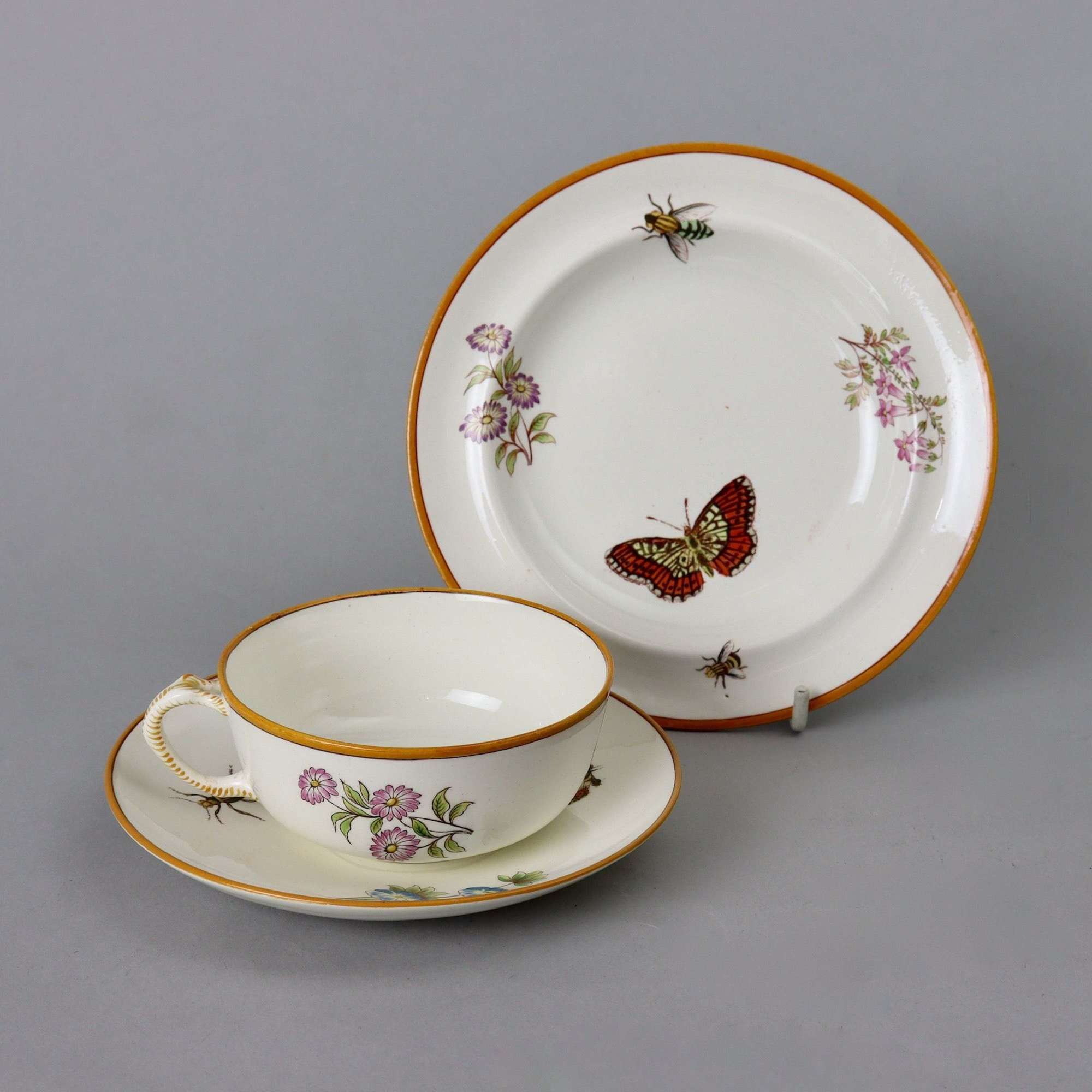 Wedgwood Trio decorated with Insects