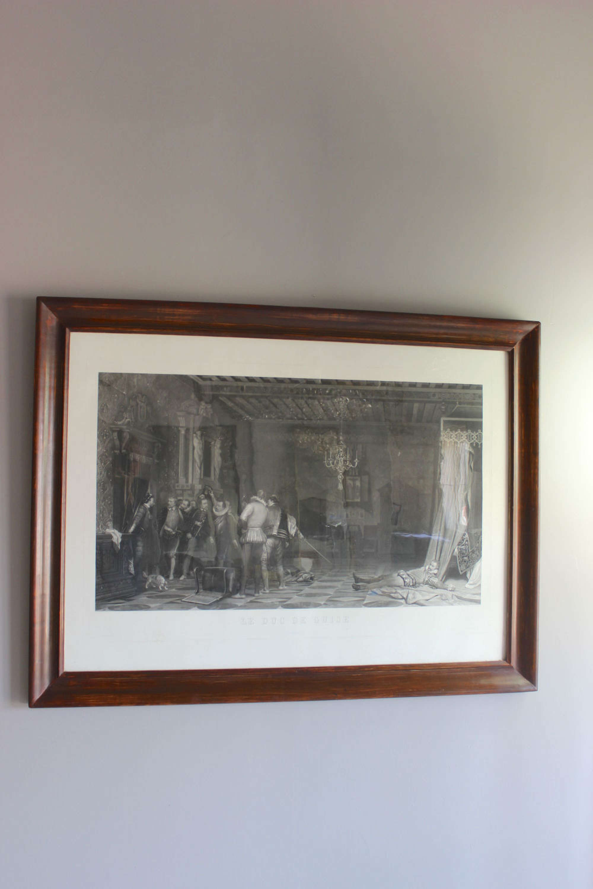 Pair country house engravings by Alfred Johannot