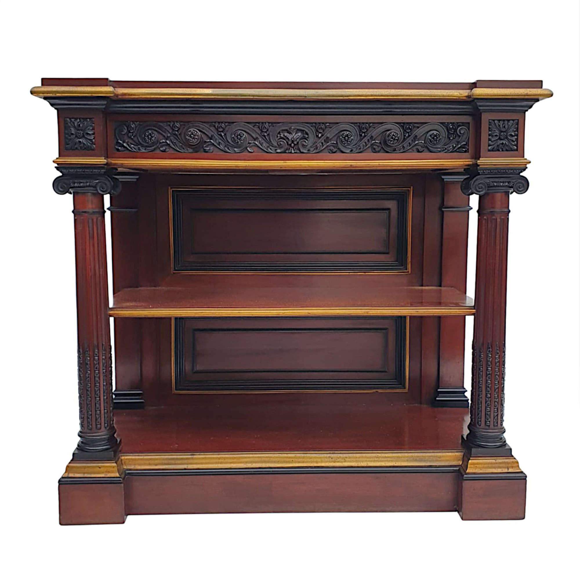 A Very Fine And Rare 19th Century Two Tier Antique Console Table