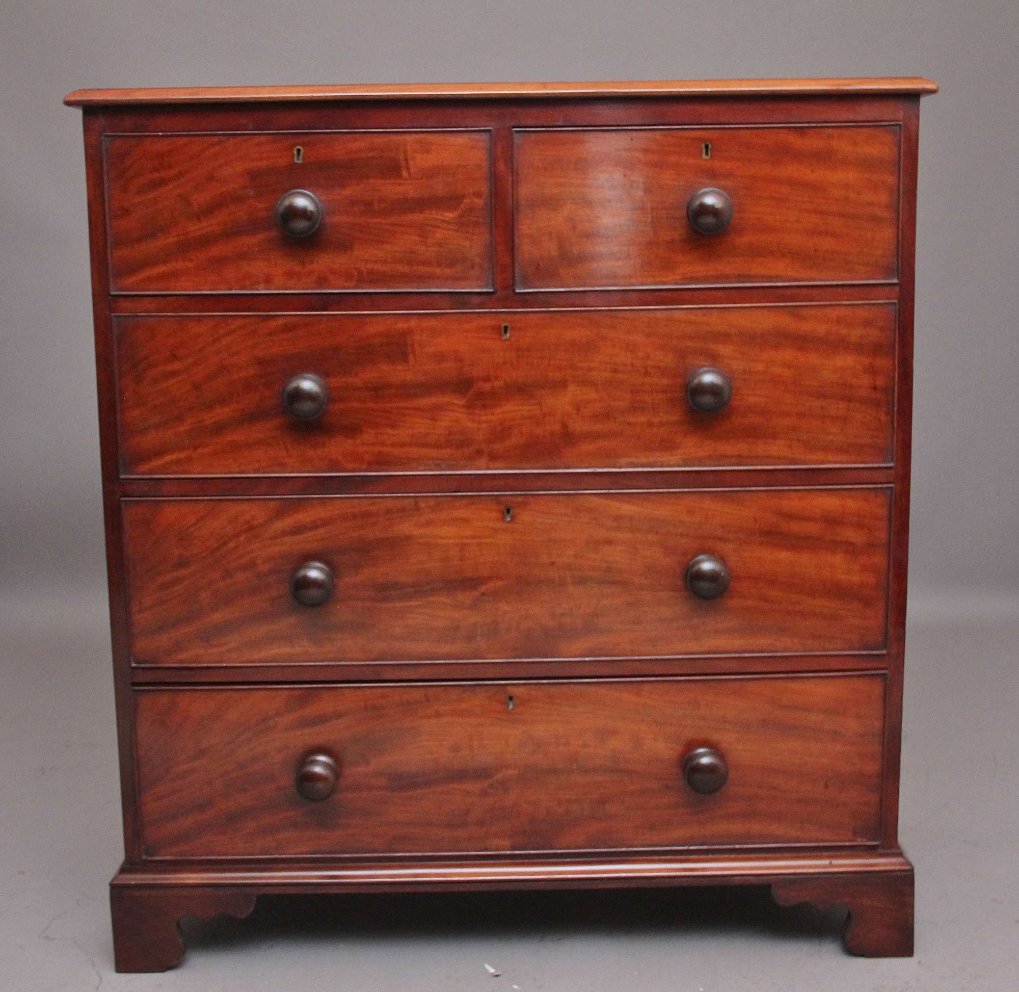19th Century Antique Mahogany Chest Of Drawers