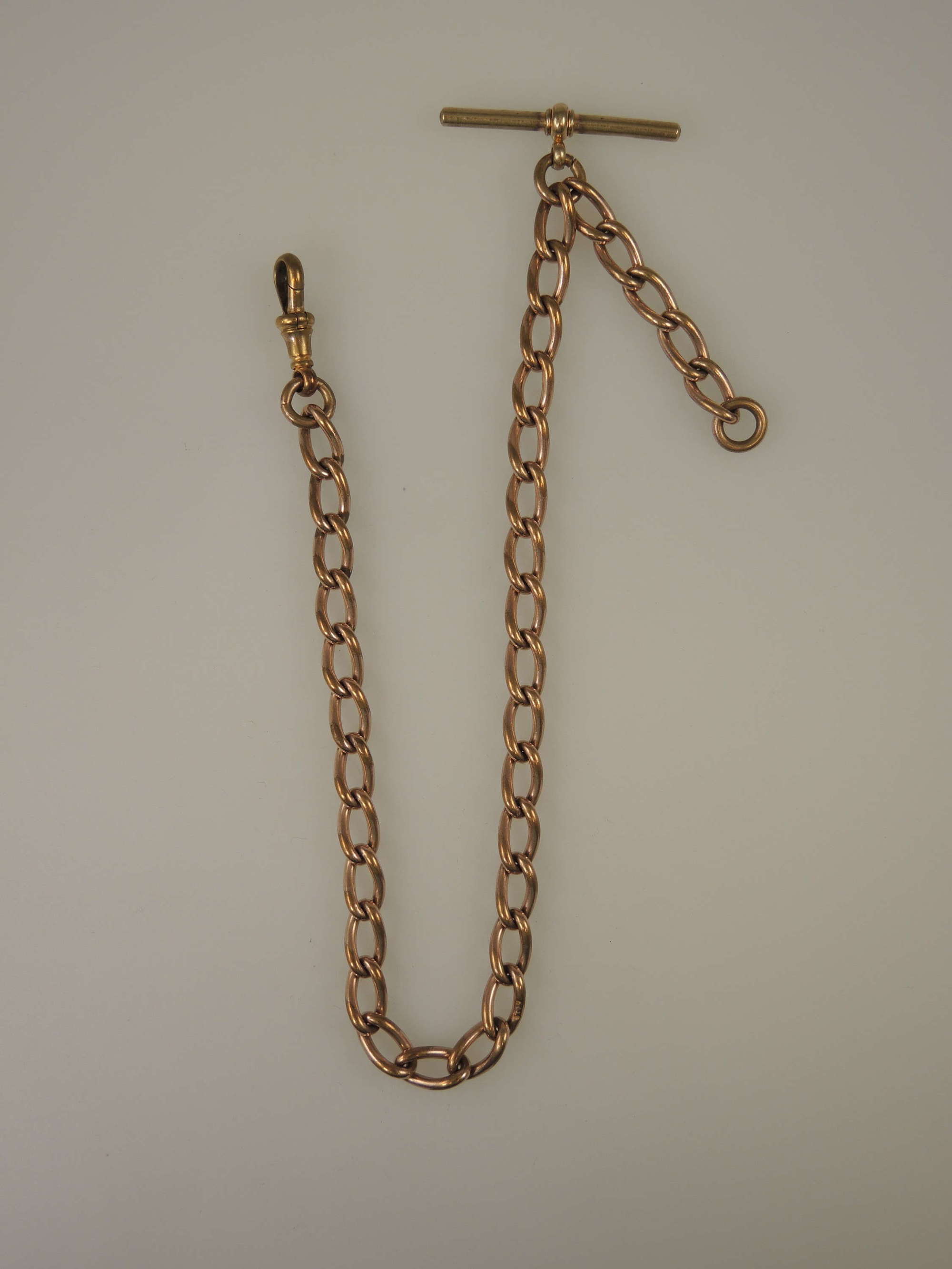 Good vintage gold plated watch chain c1900