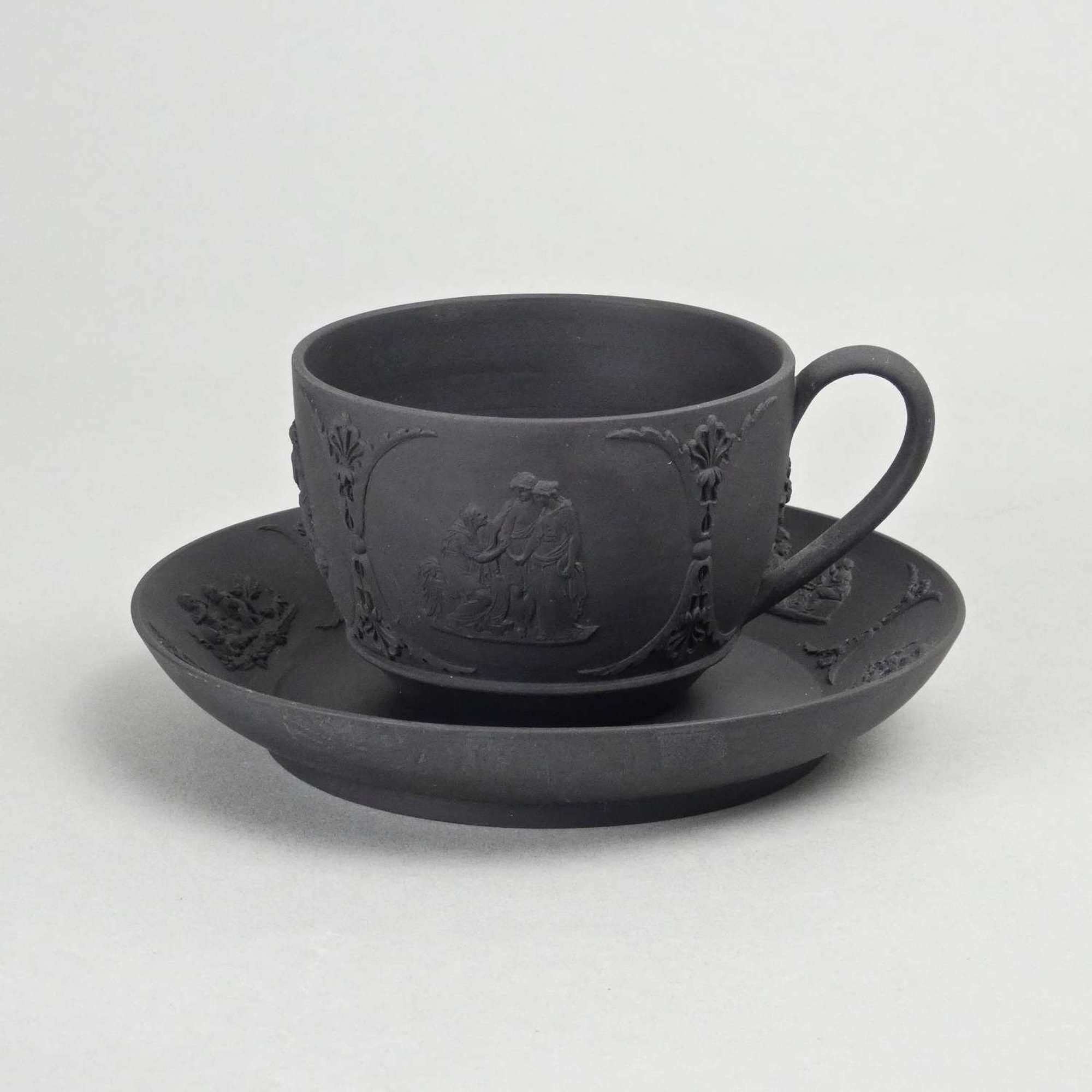Basalt cup and saucer