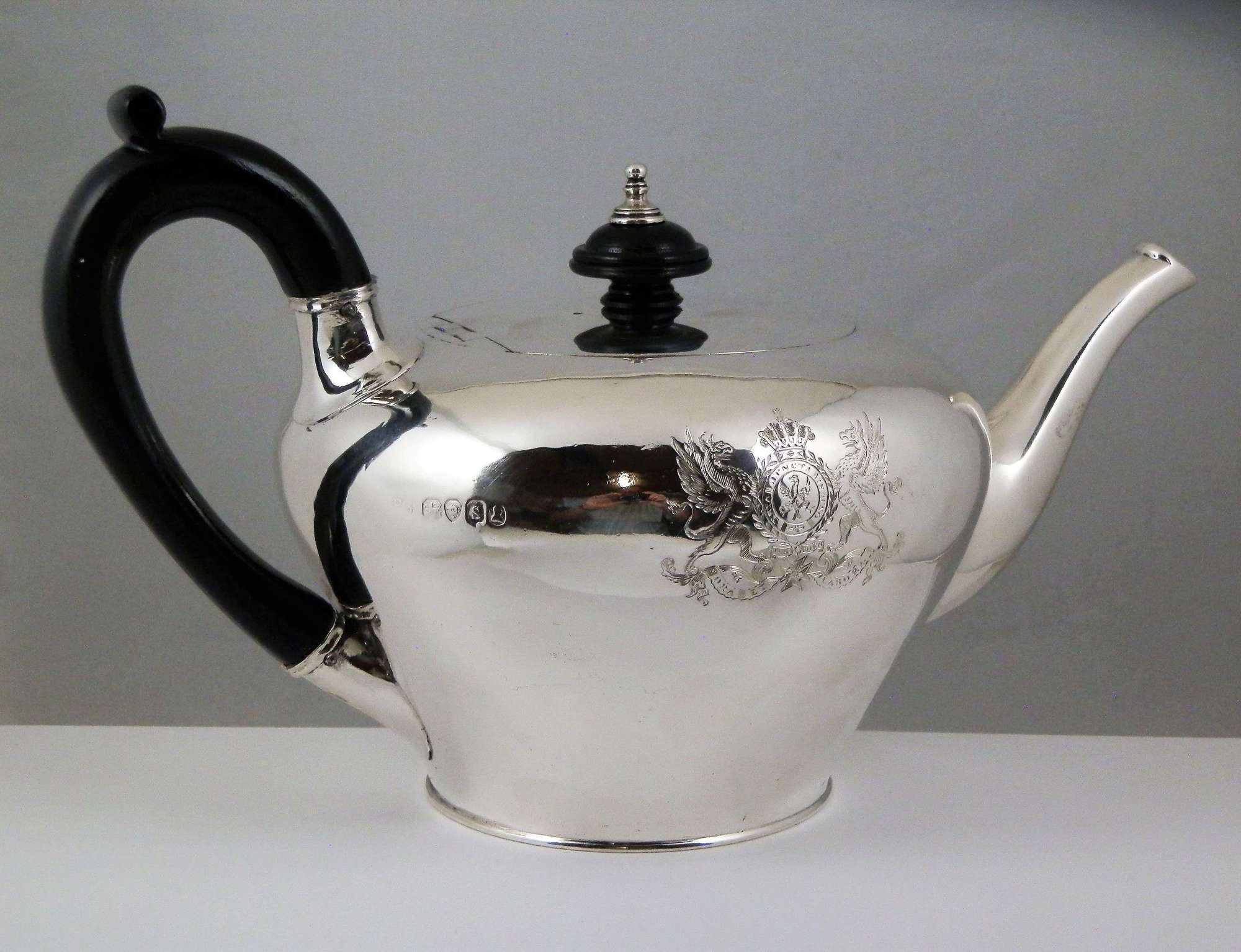 William IV silver teapot by Benjamin Smith, London 1833