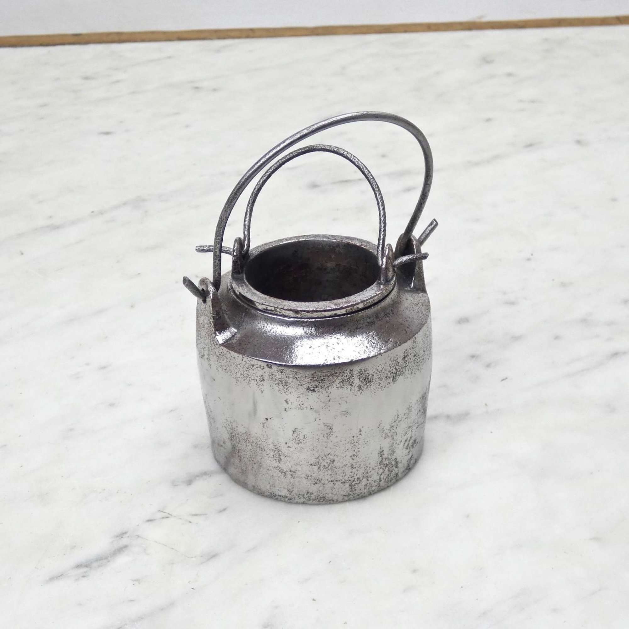 Very small, cast iron glue pot