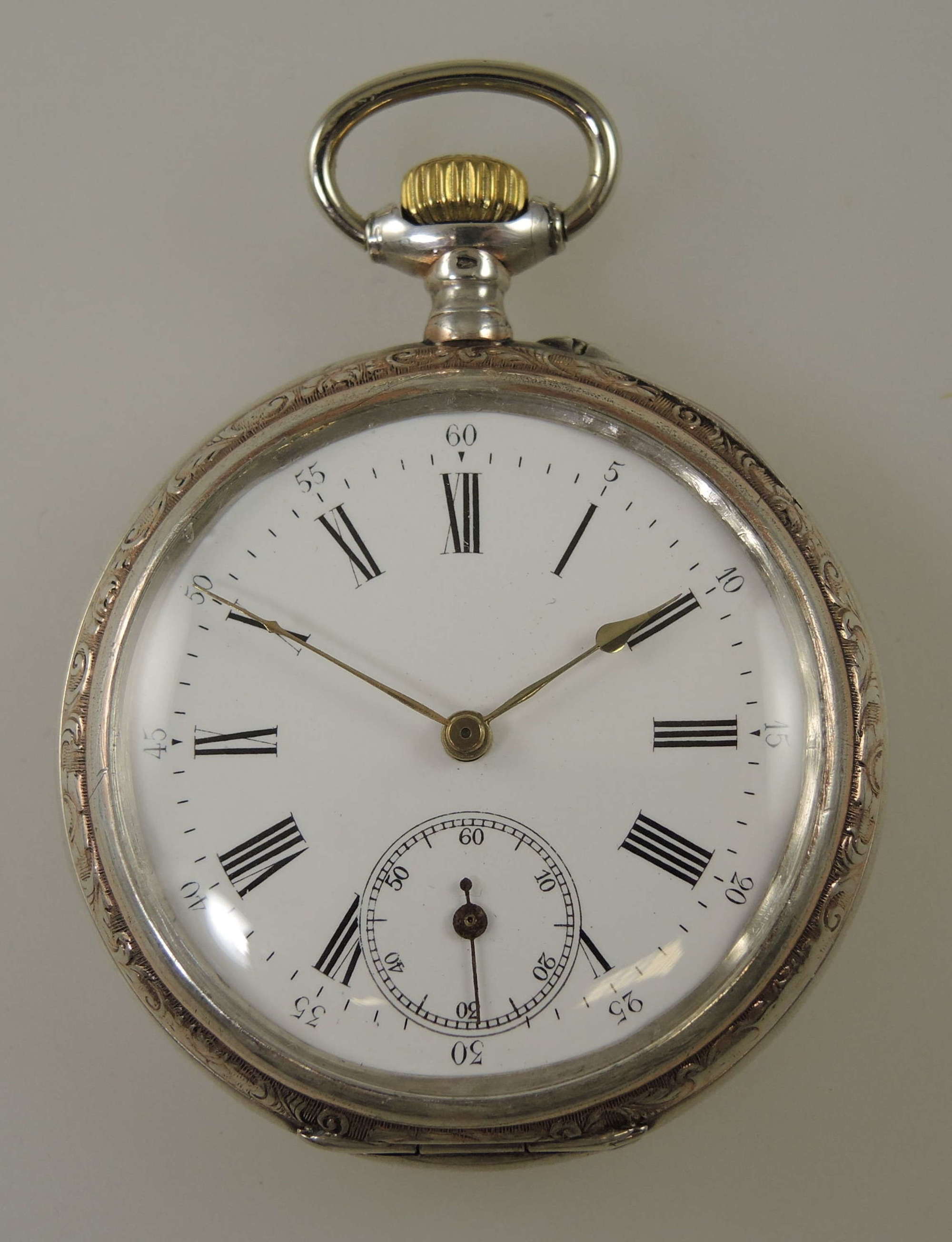 Antique silver pocket watch c1890