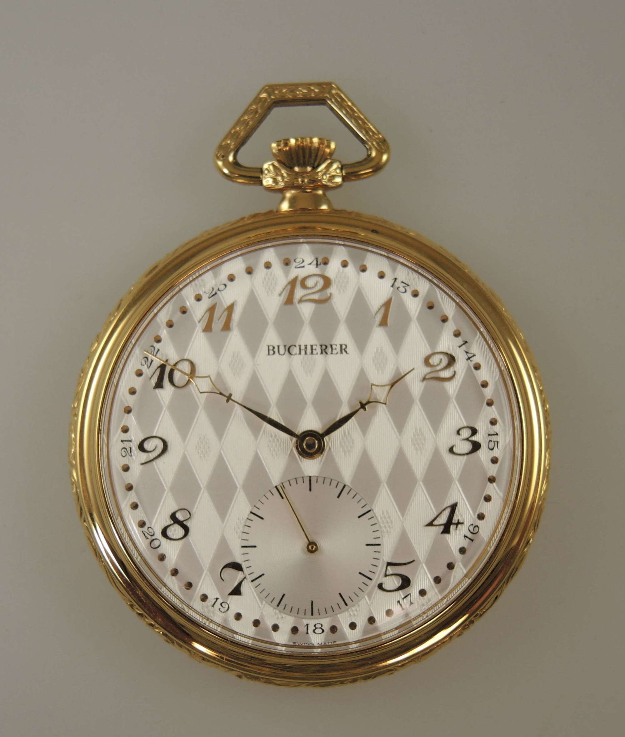 Stunning vintage pocket watch made by BUCHERER c1950