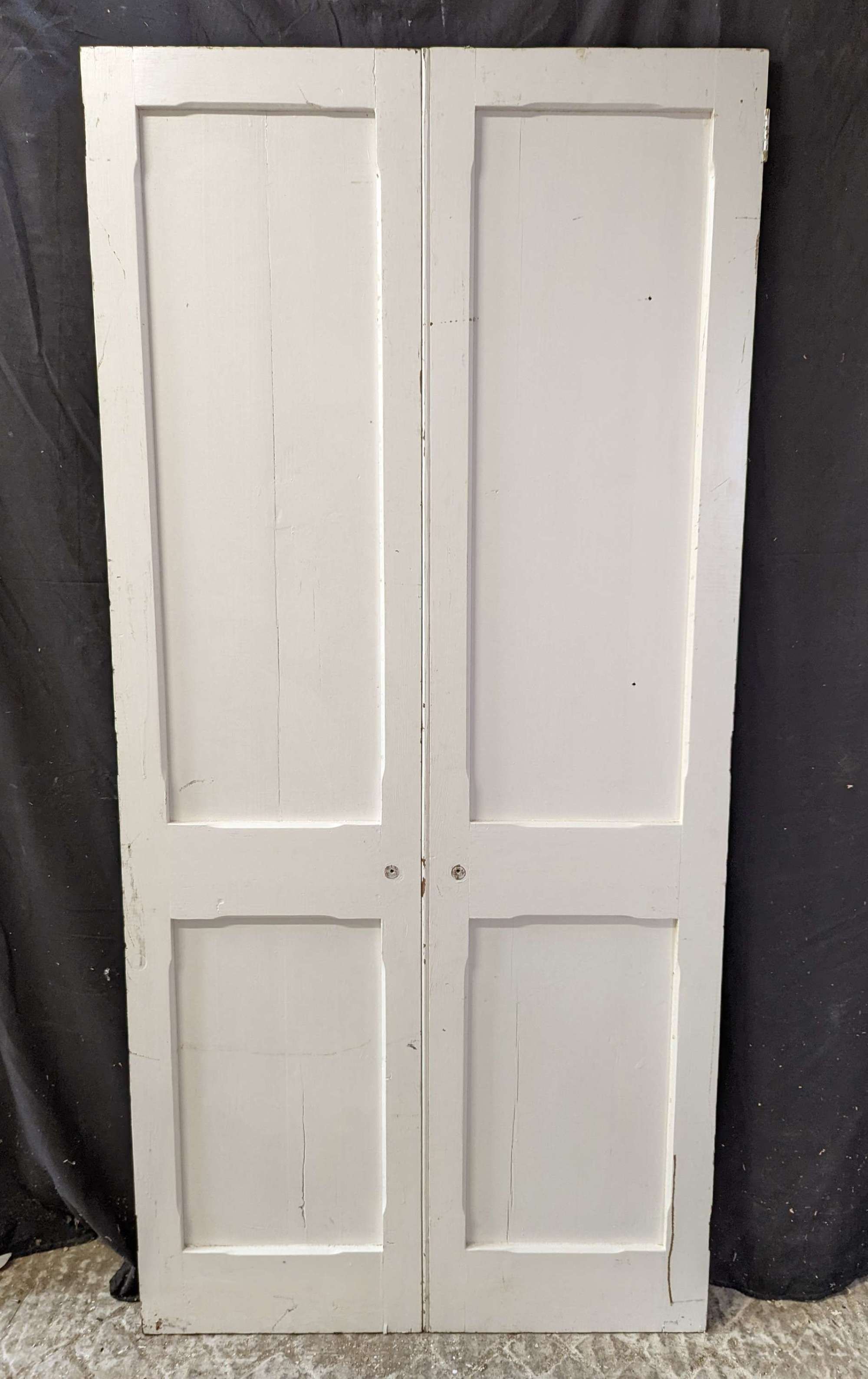 CS0099 A PAIR OF RECLAIMED NEO-GEORGIAN PINE CUPBOARD DOORS