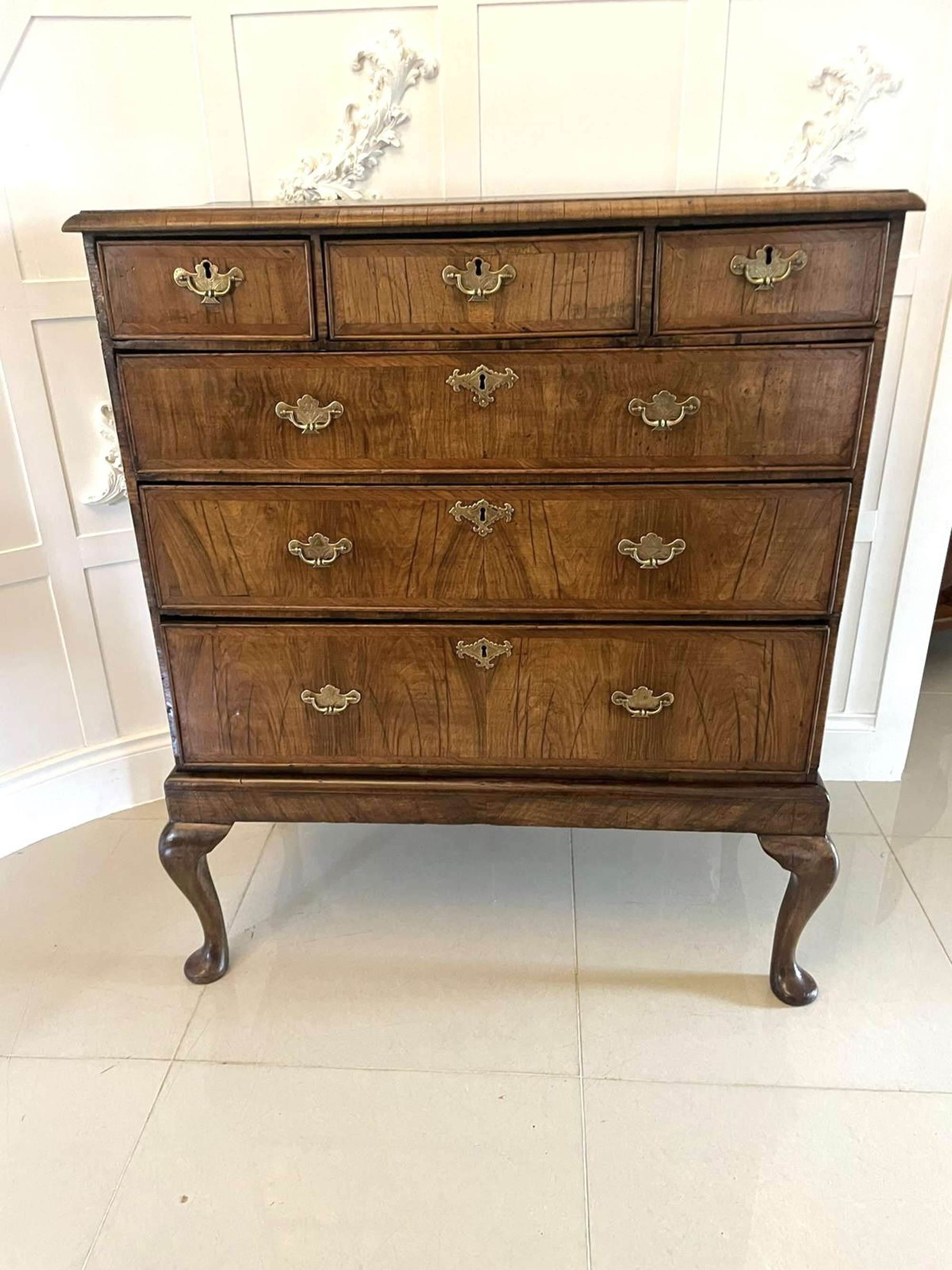 18th Century Antique Quality Walnut Chest on Stand