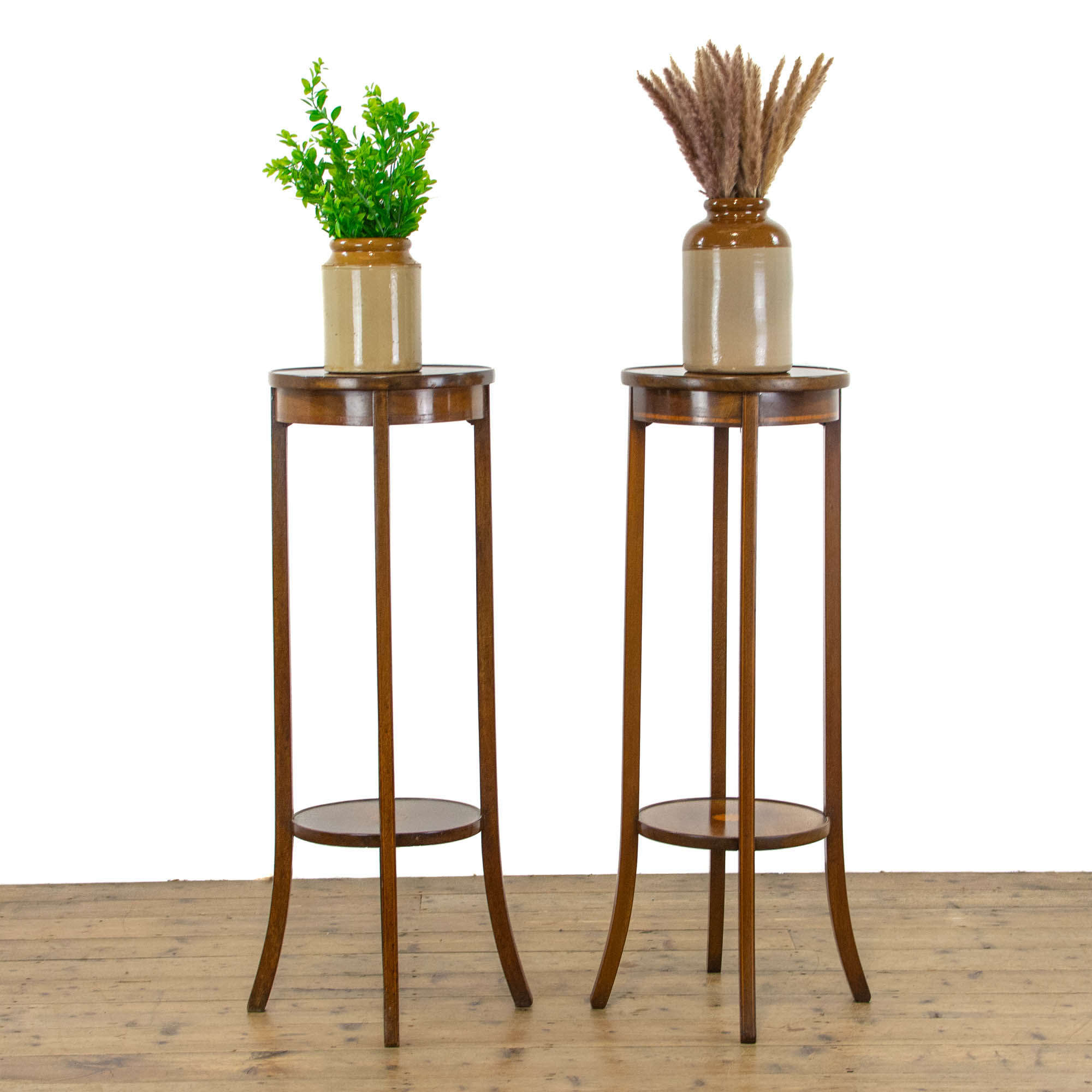 Pair of Edwardian Mahogany Plant Stands