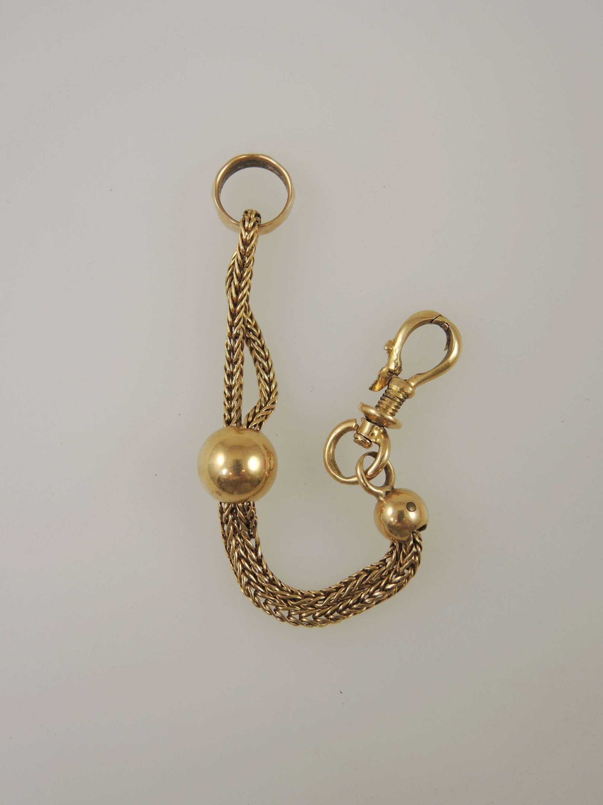 Solid 18K gold pocket watch chain c1820