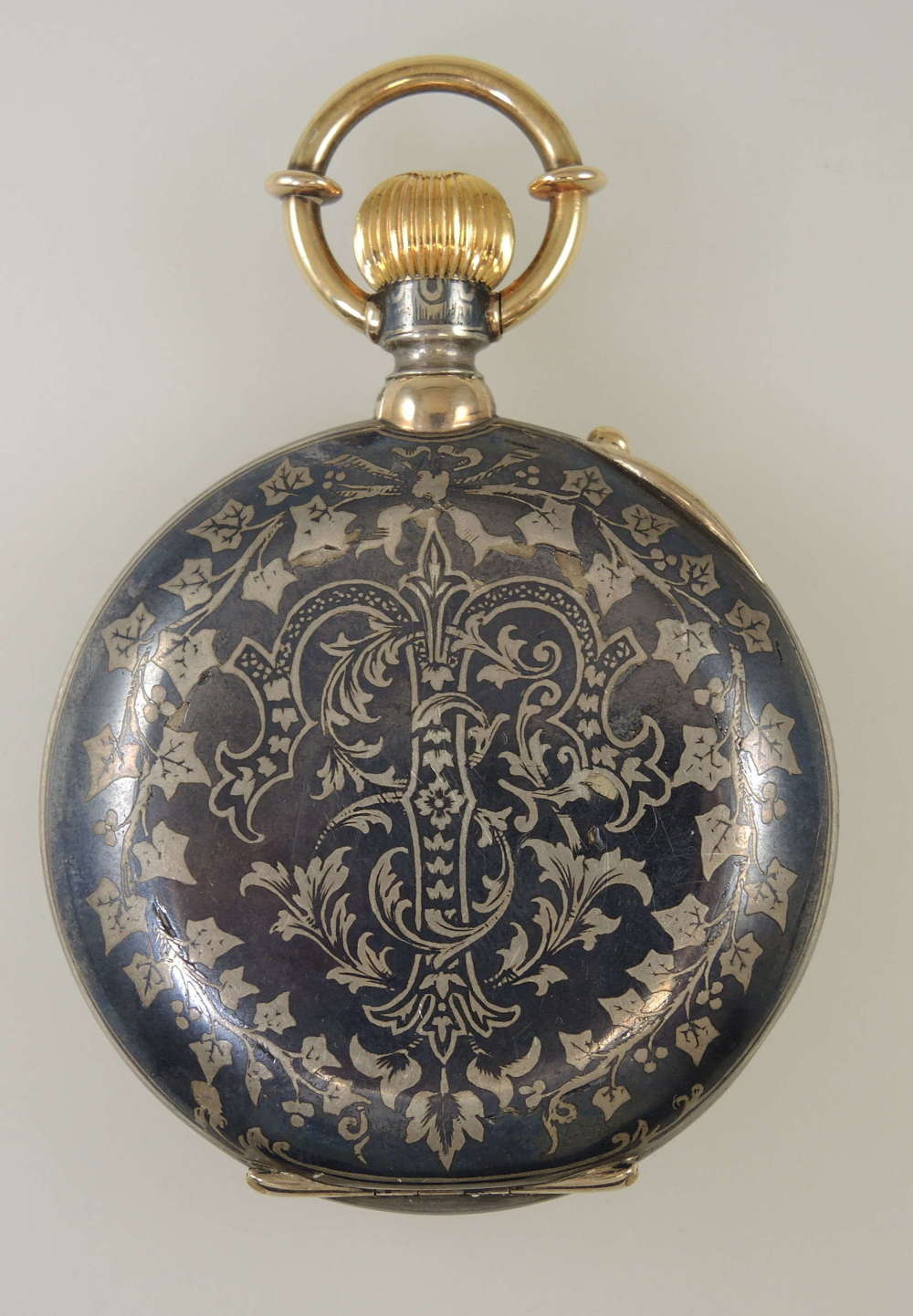 Magnificent silver and niello enamel cased Chronometer by French c1890