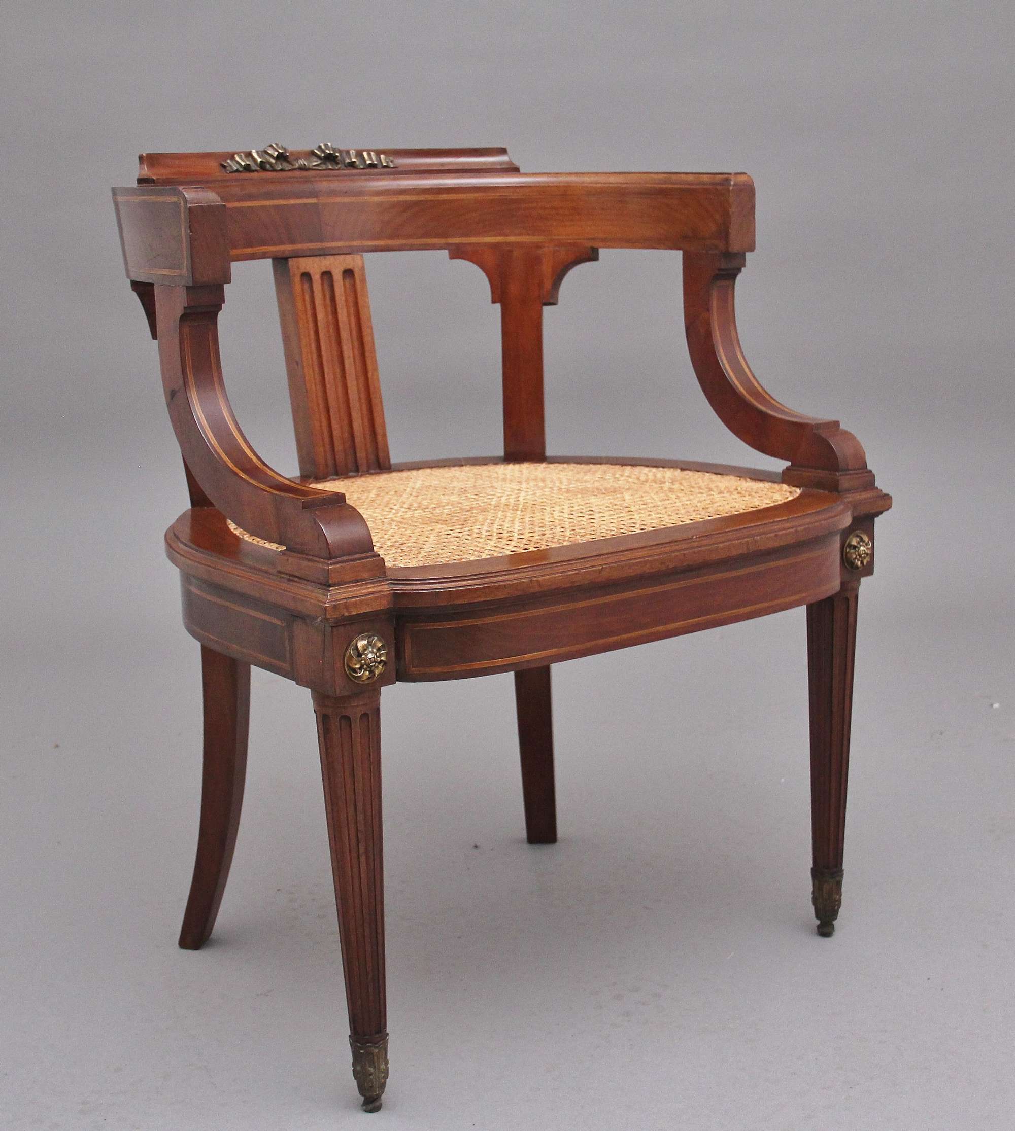 19th Century French mahogany desk chair