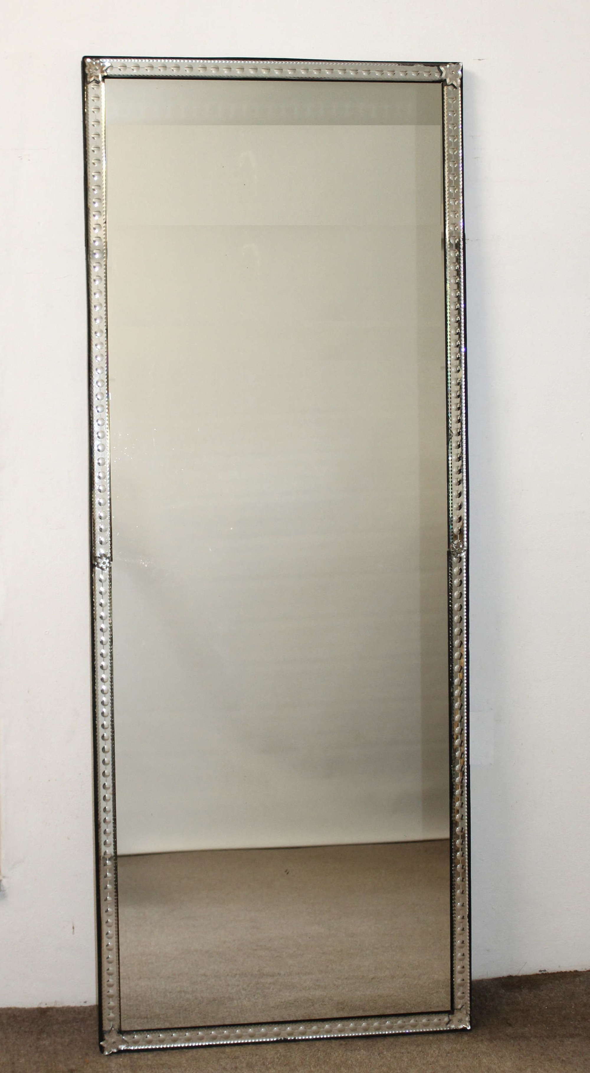 Tall Vintage Venetian with narrow bubble frame