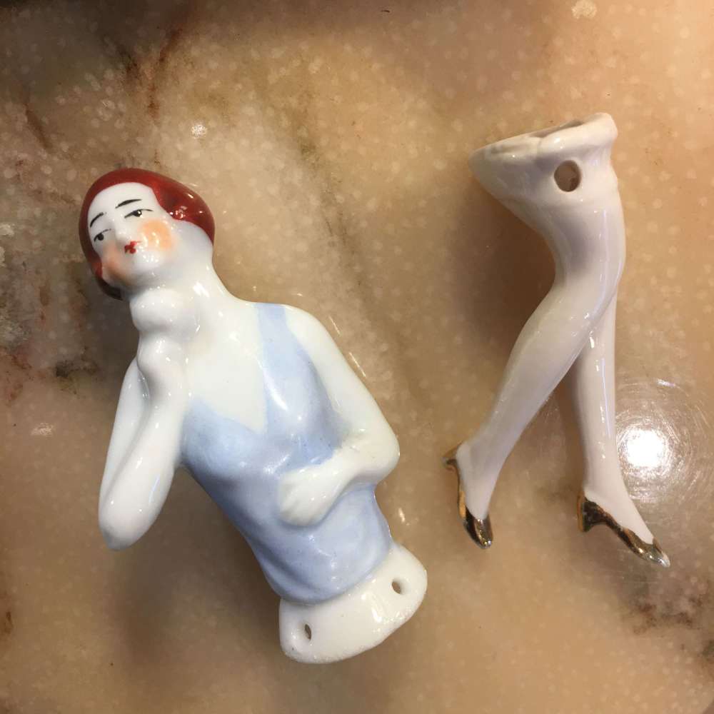 Art Deco pin doll and legs