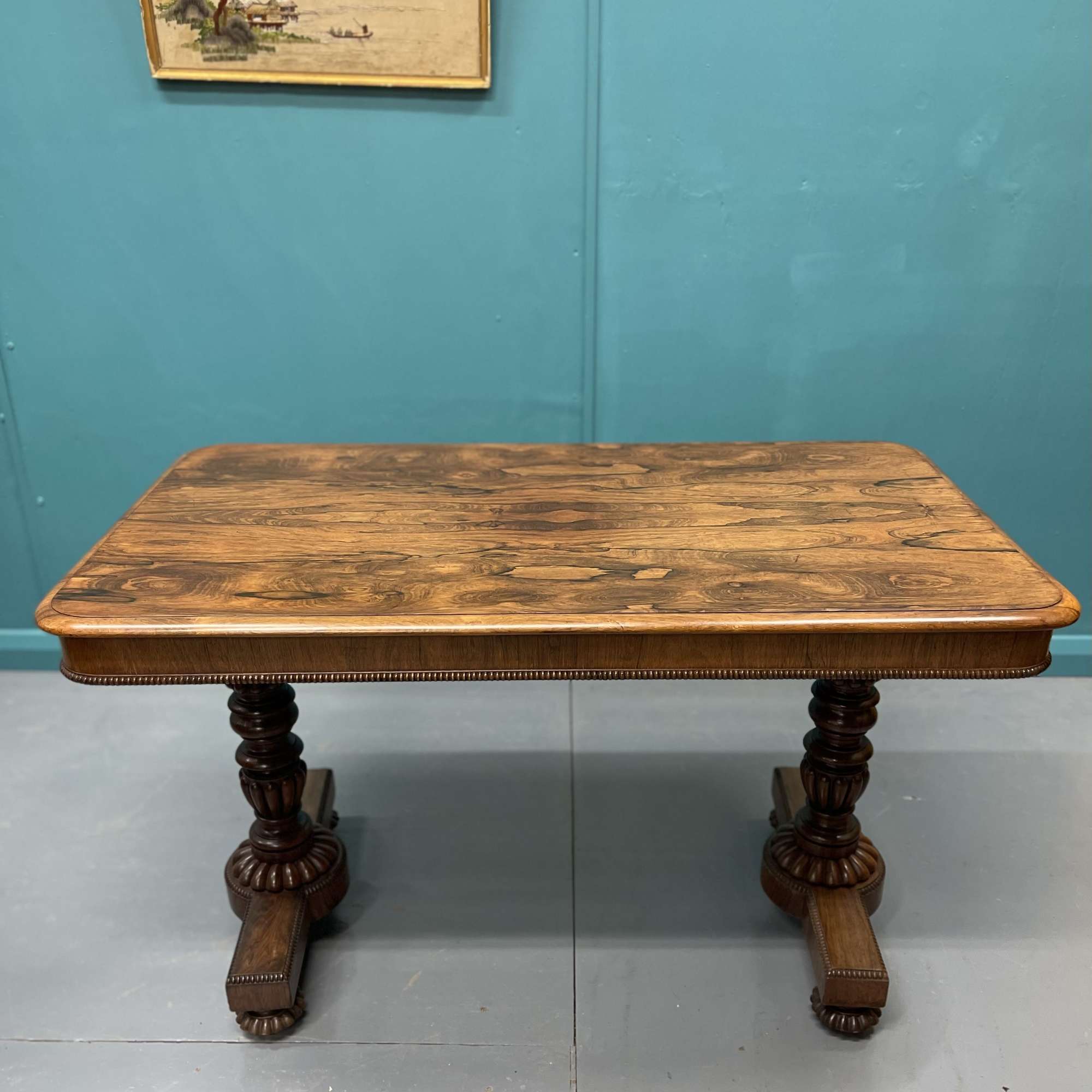 Exceptional quality Regency rosewood library table