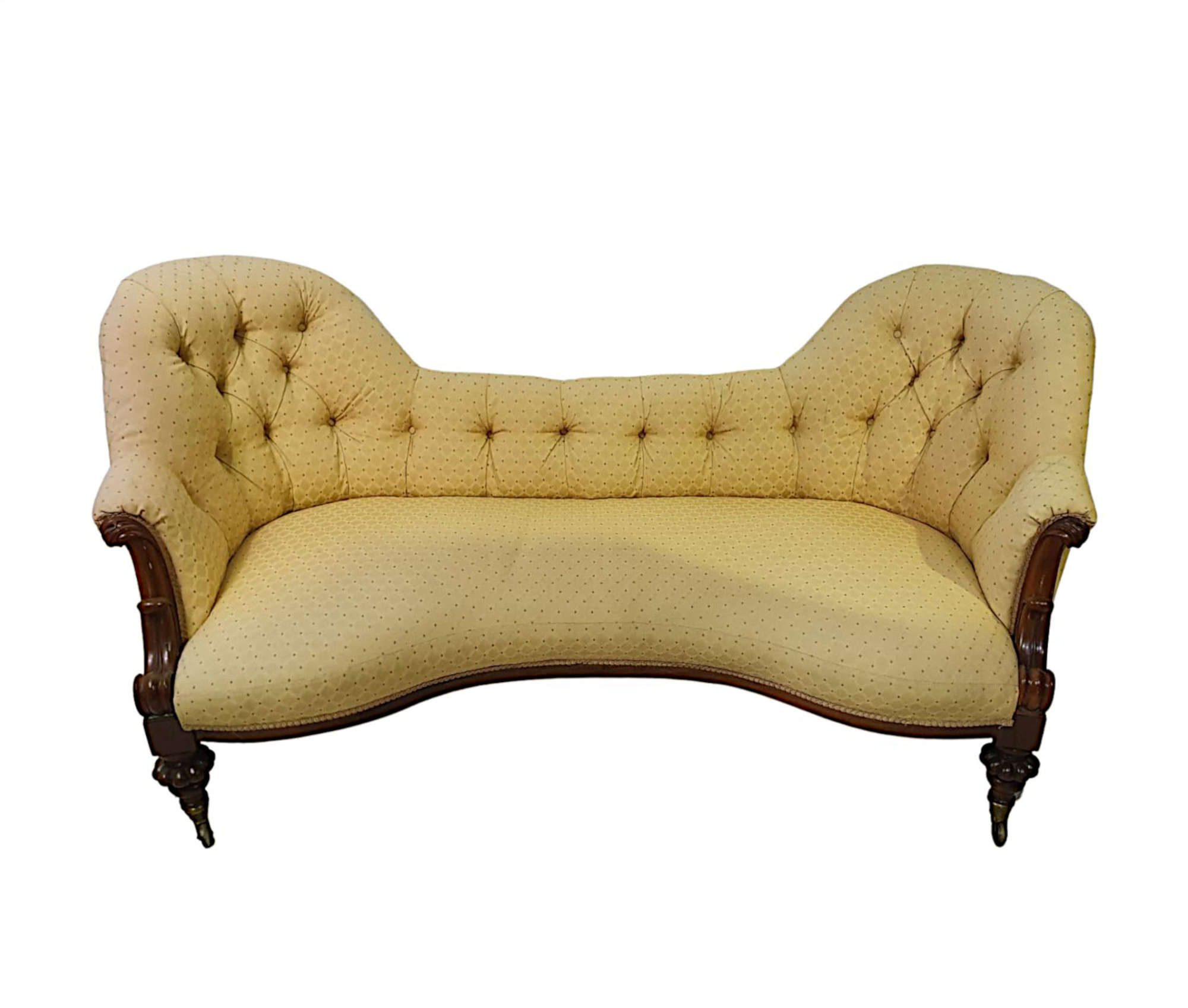 A Gorgeous 19th Century Humpback Settee