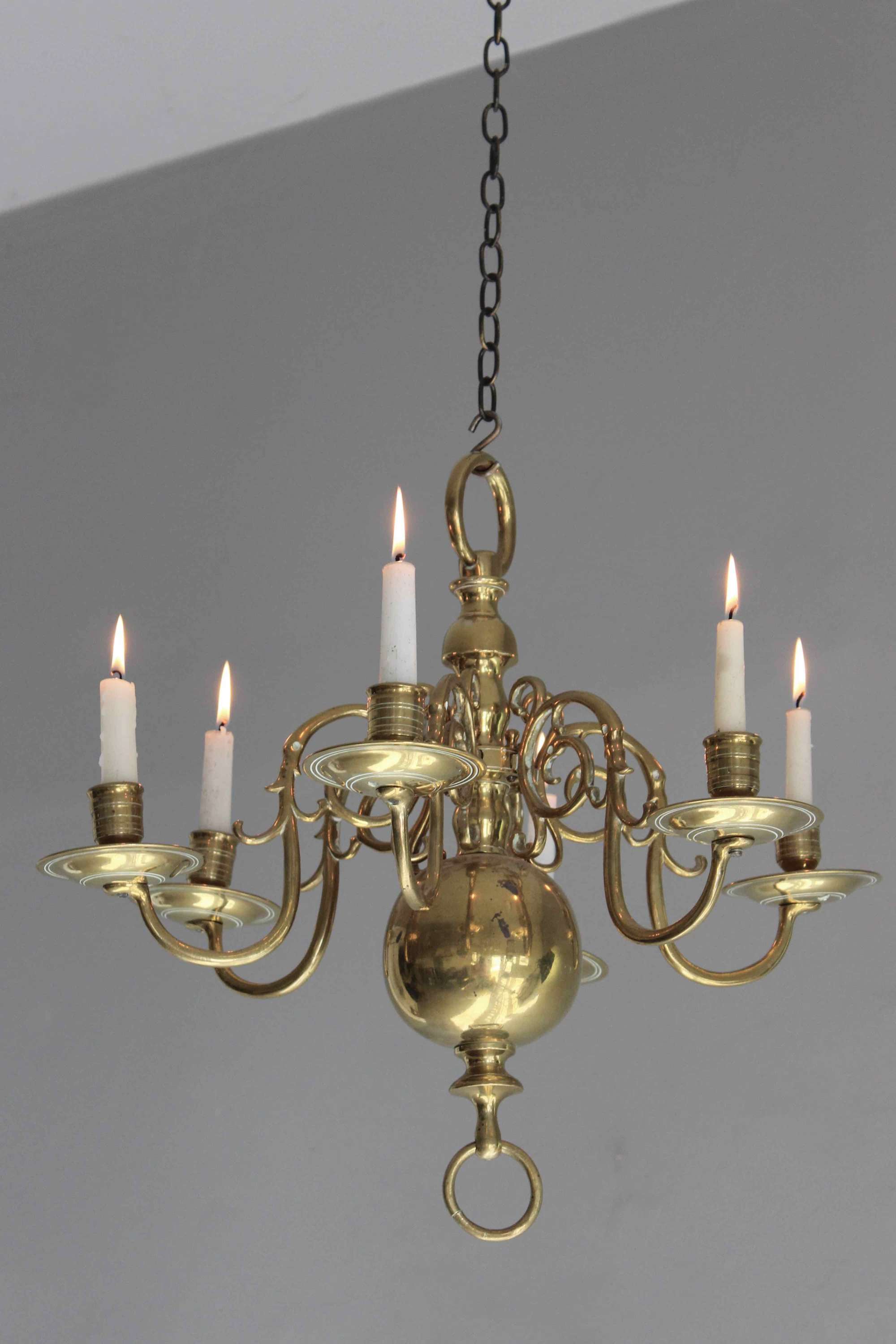Early 19thC  Dutch style  antique chandelier