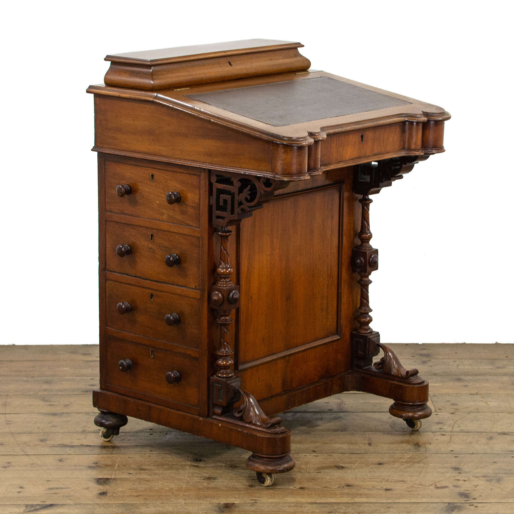 Victorian Antique Walnut Davenport Desk