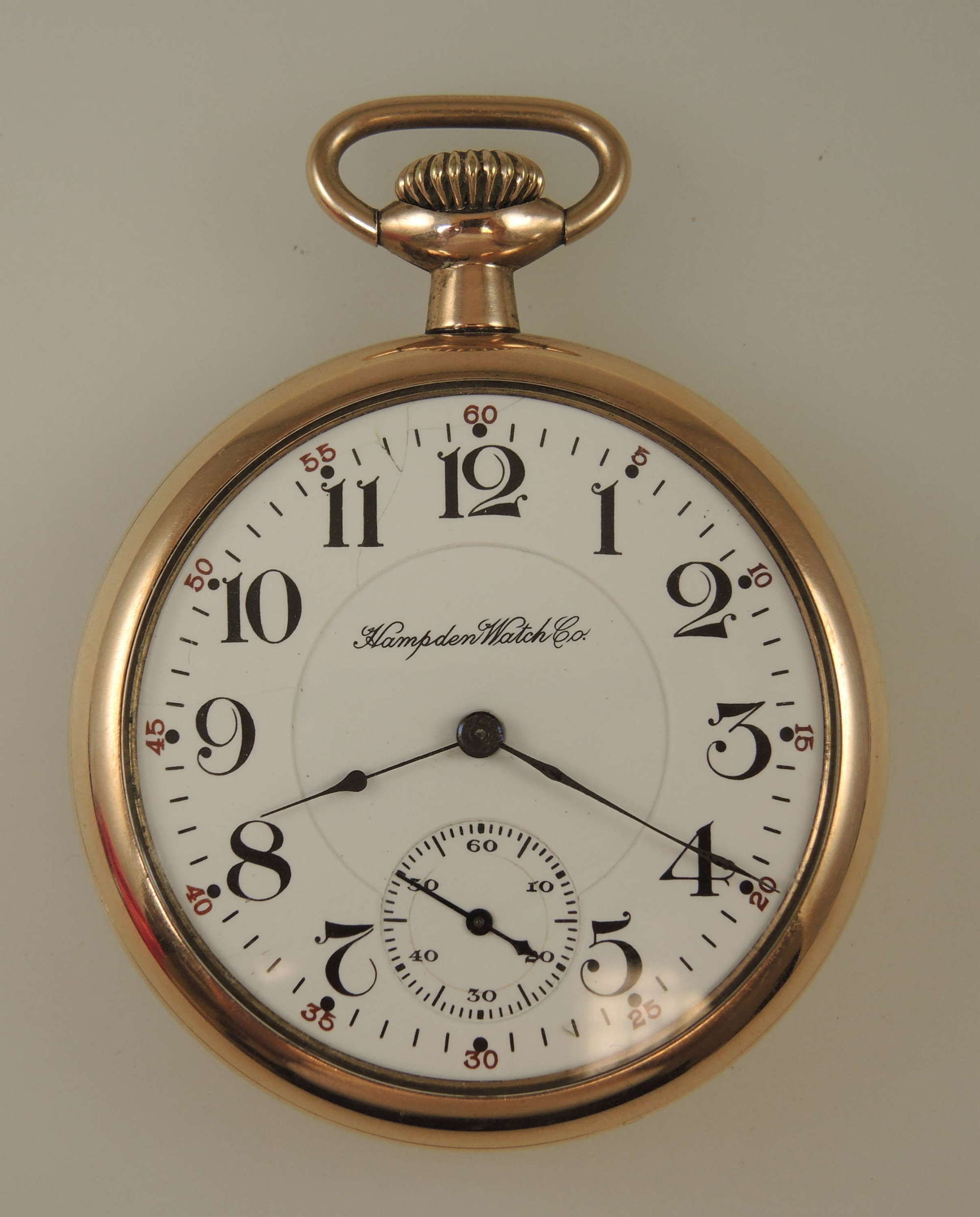Superb 16 size 23 Jewel Hampden No 104 pocket watch c1914
