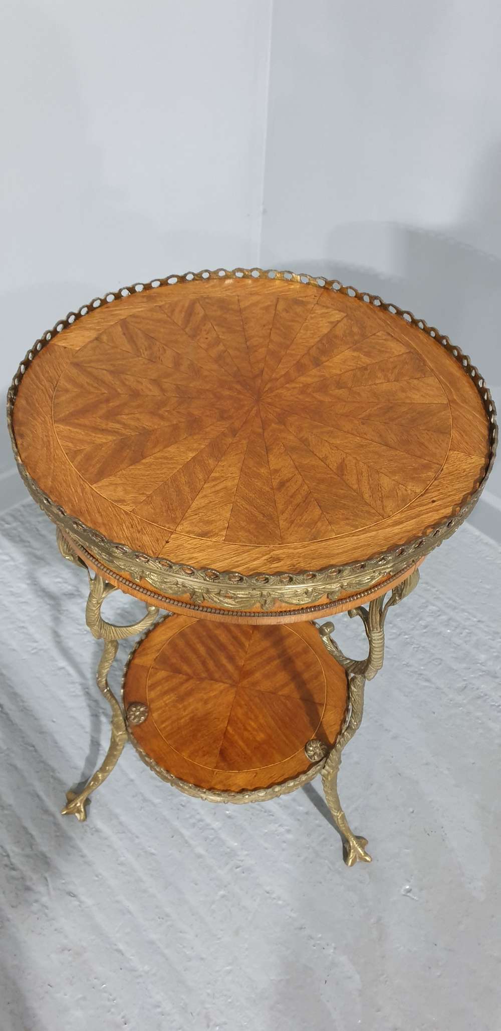 Super French Parquetry Occasional Side Table