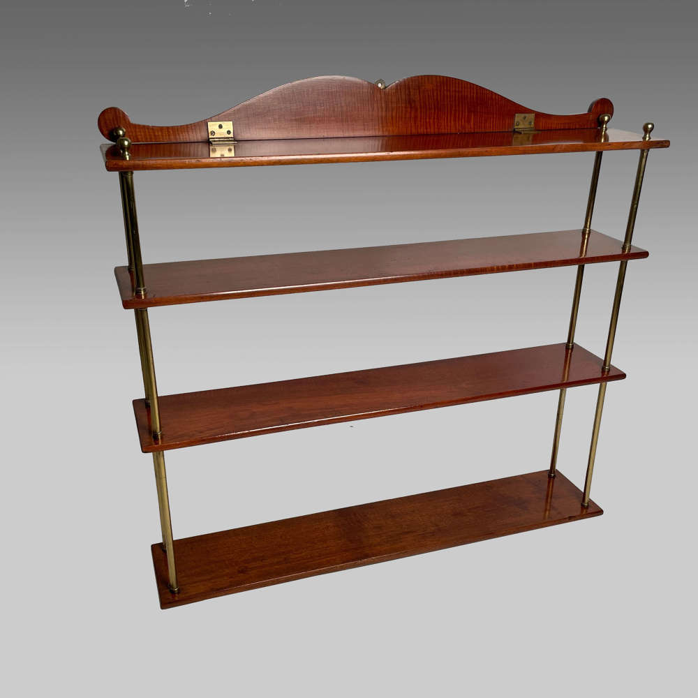 Mahogany campaign military shelves