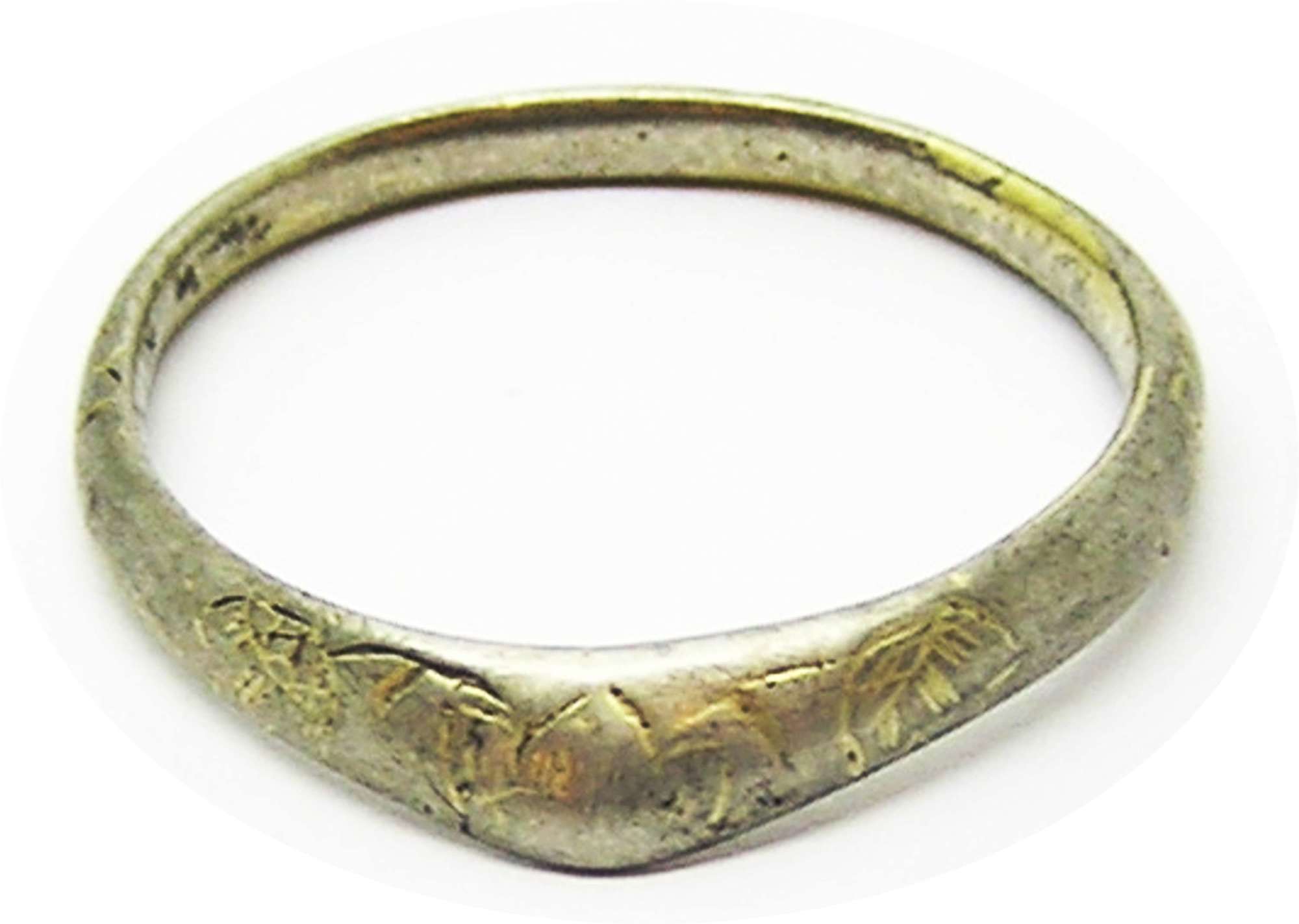 Medieval silver-gilt Troubadour ring lute gittern or harp