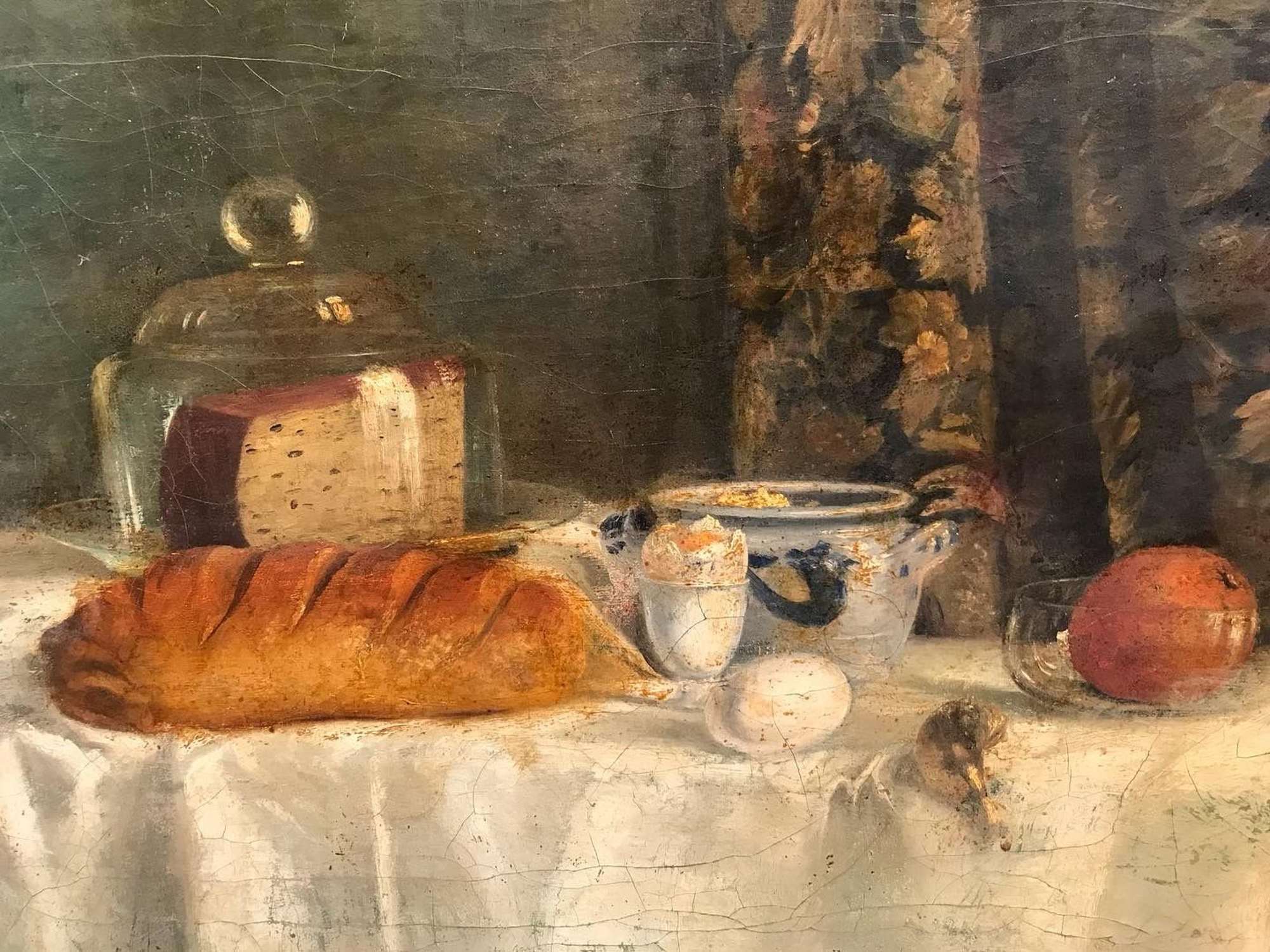 Dutch School, 19th century still life of a breakfast table