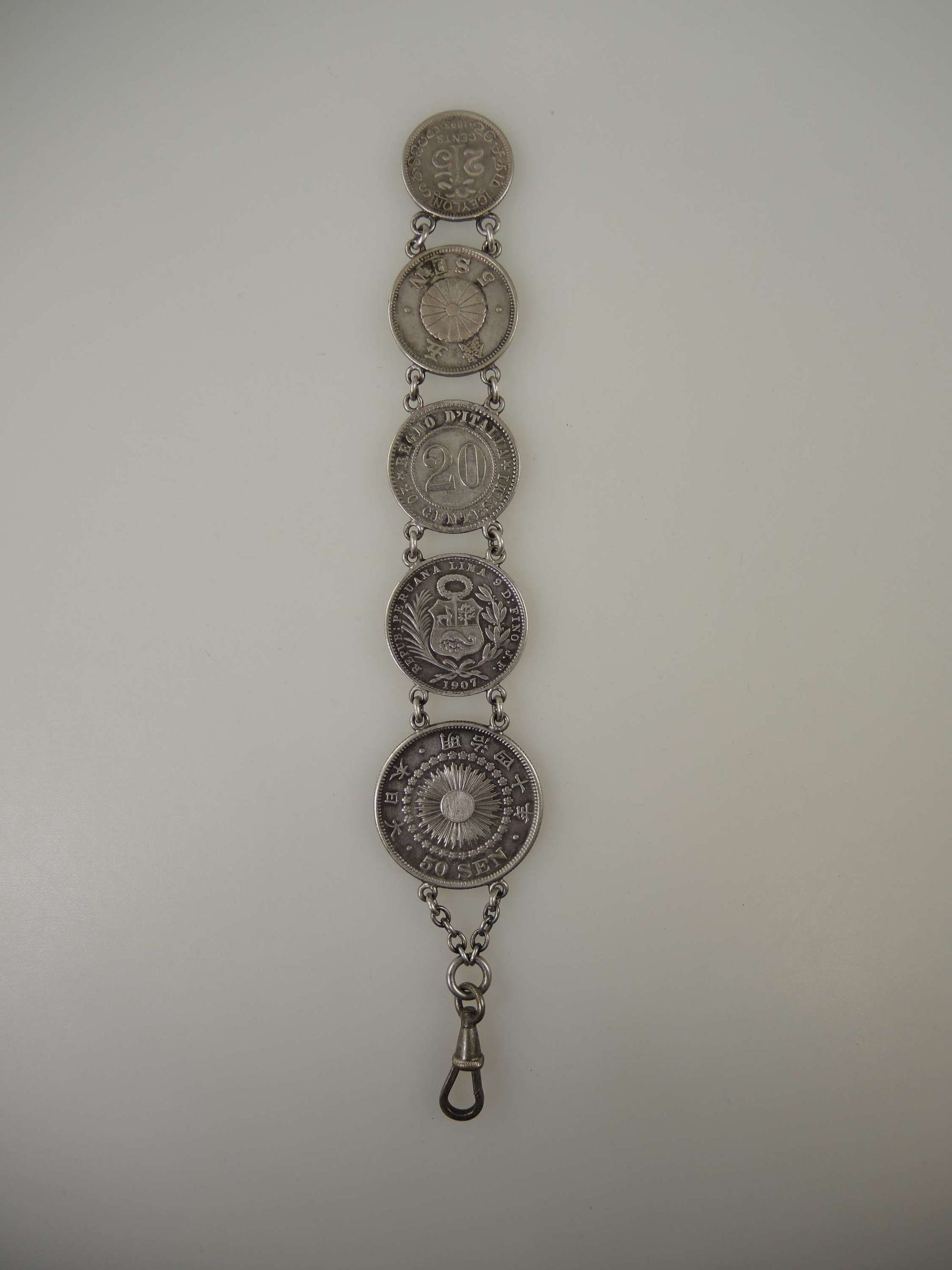 Unusual Victorian Coin chatelaine c1895