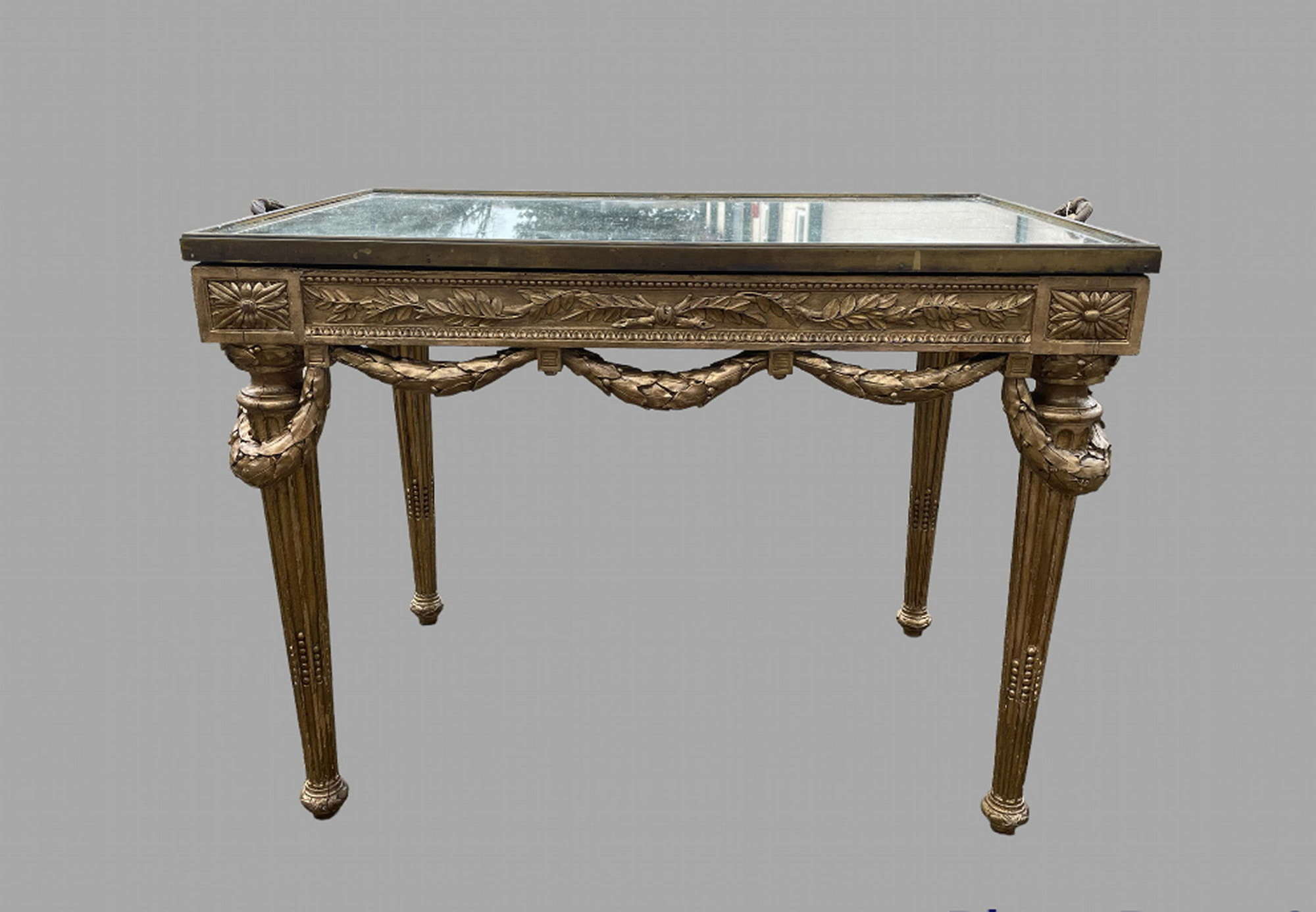 A 19thc Neoclassical Gilt and Gesso Table