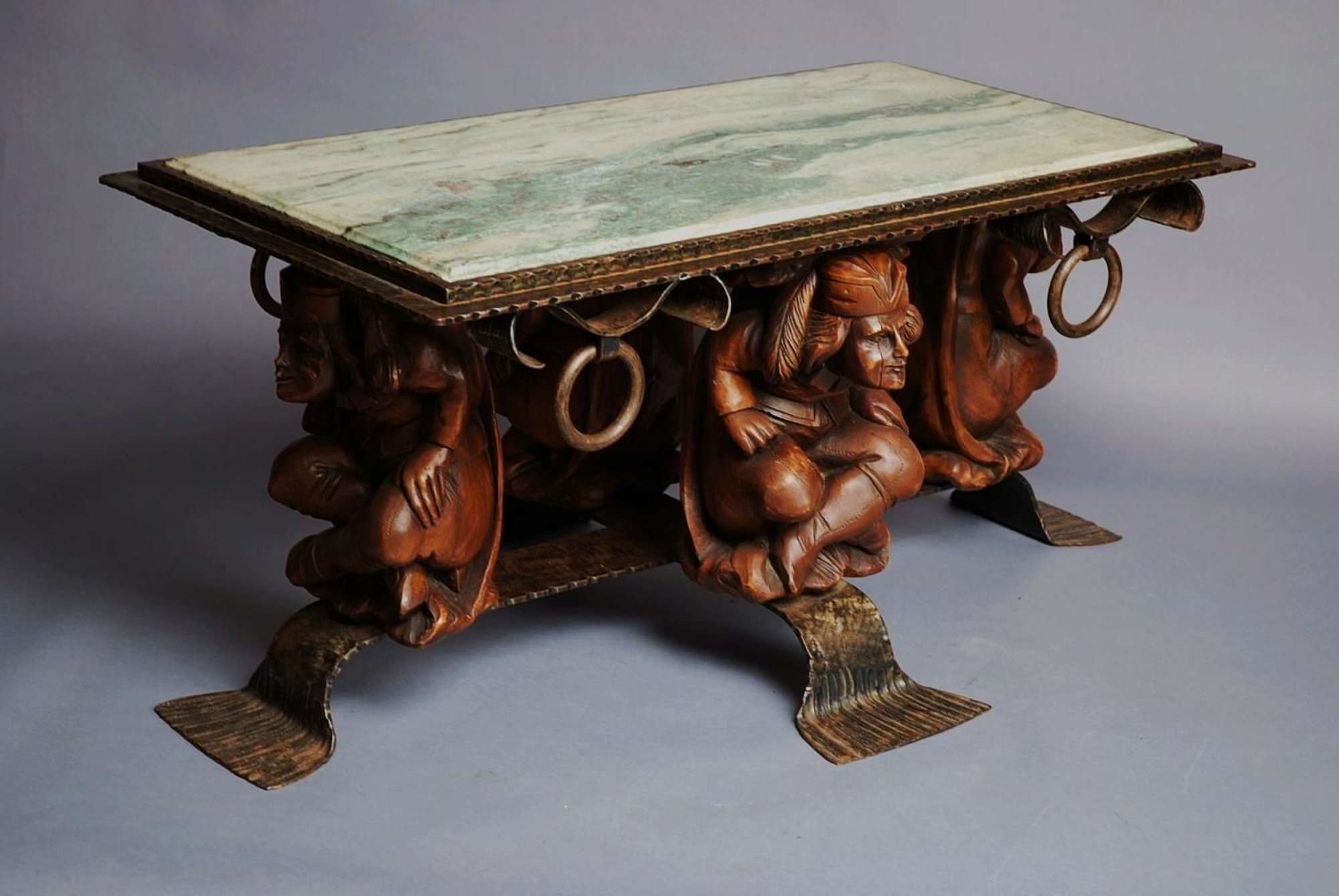 Decorative marble top coffee table