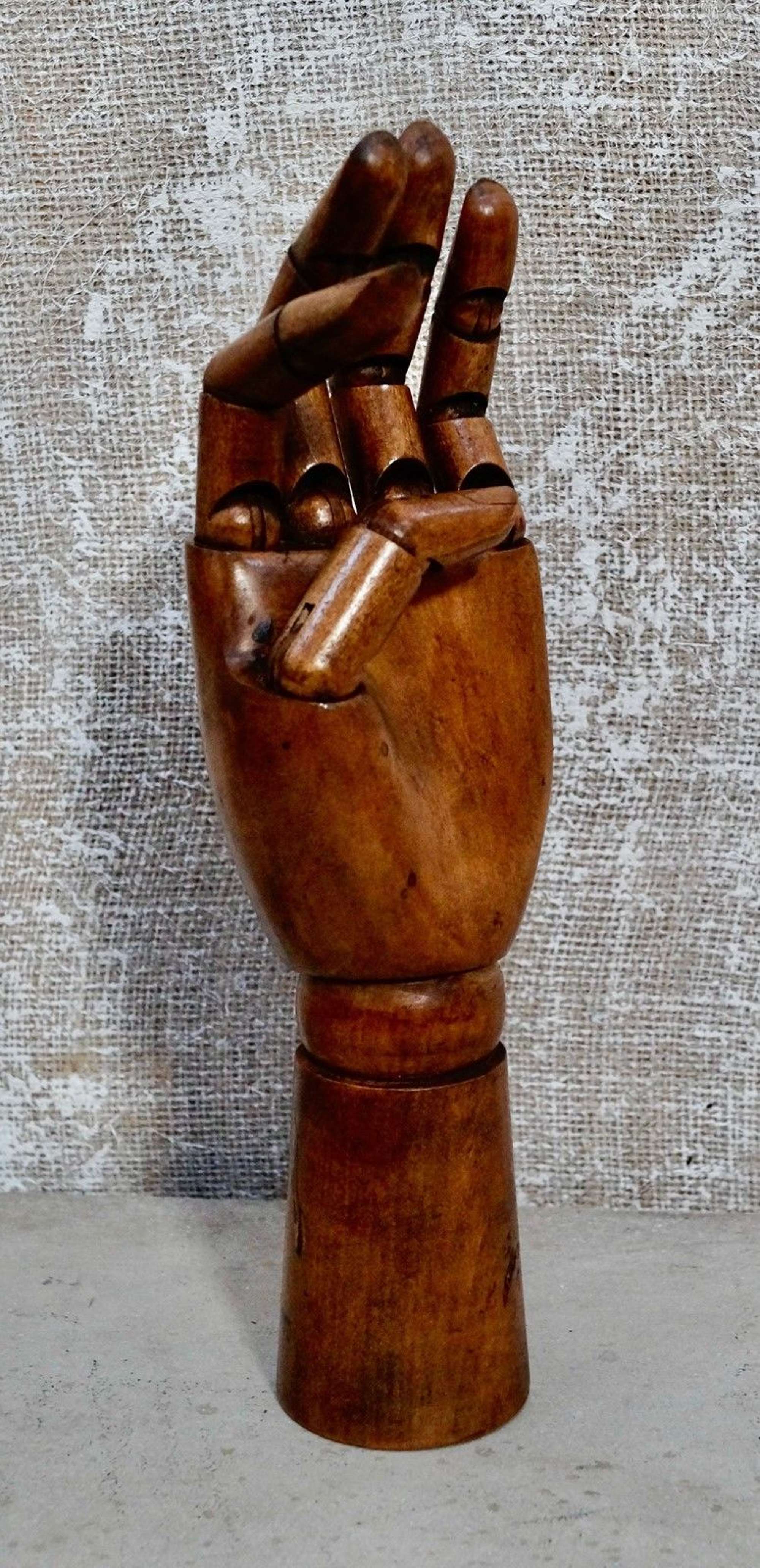 Antique Articulated Wooden Hand