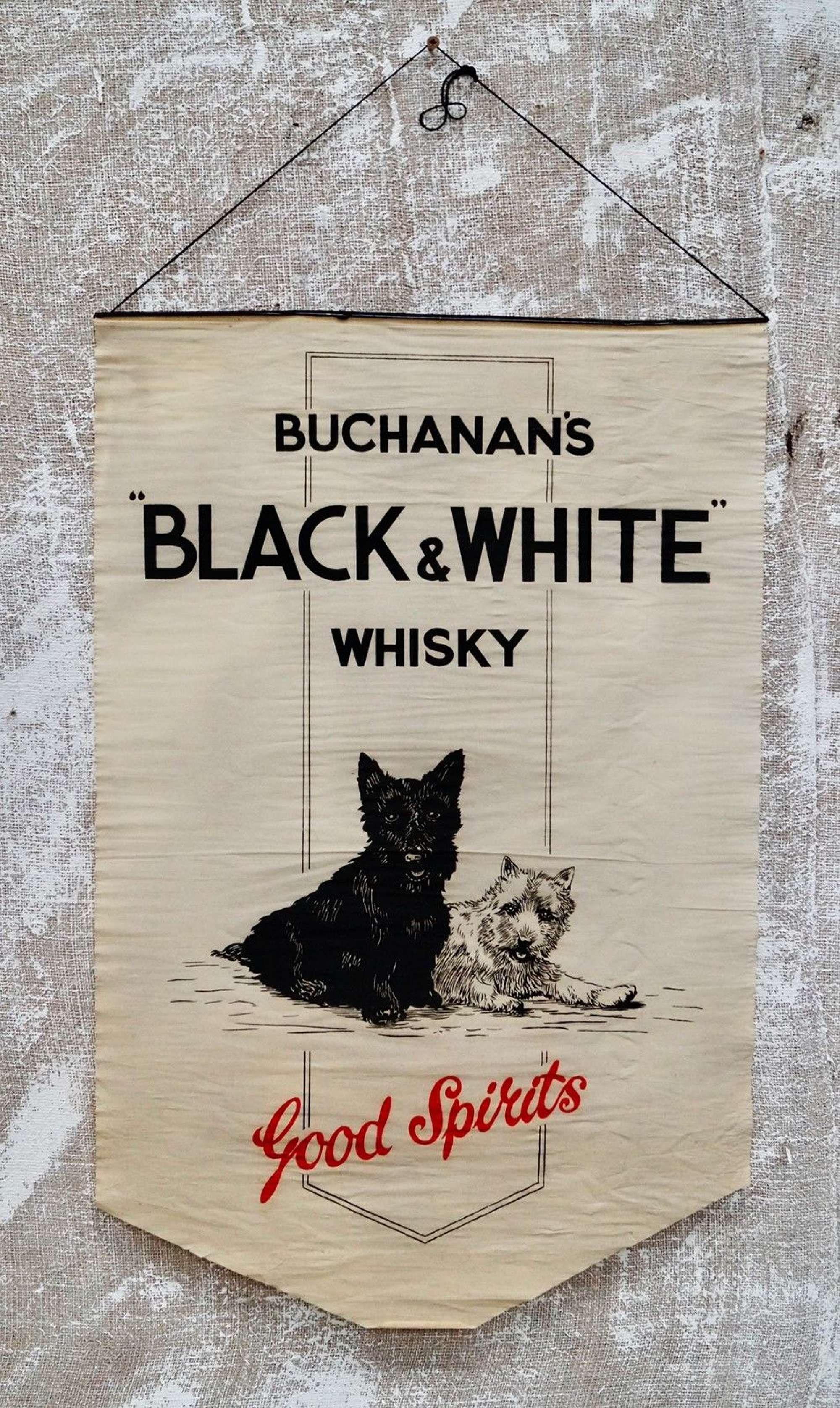 Rare Buchanan’s Black & White Whiskey Banner