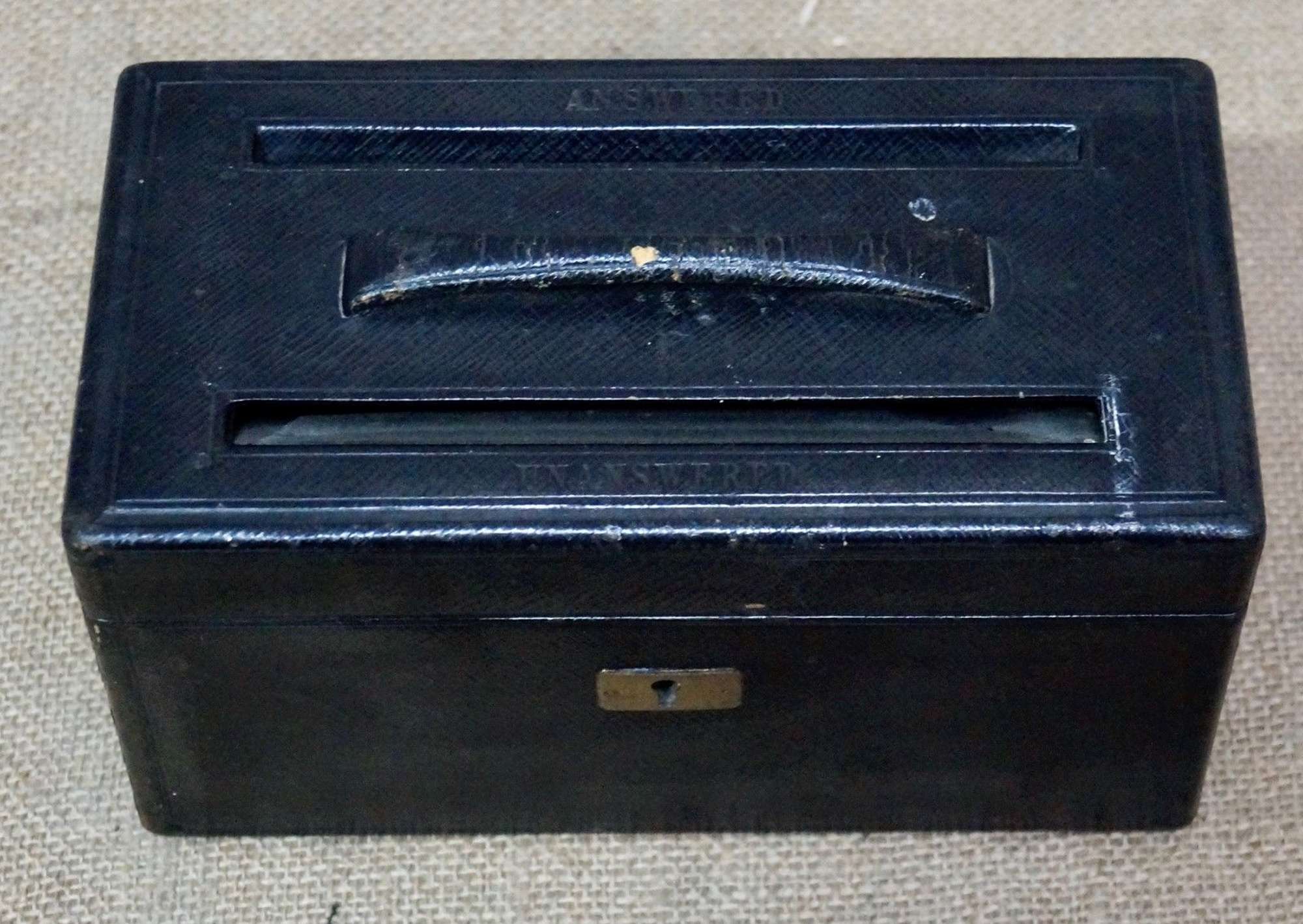 Antique Leather Letter Box