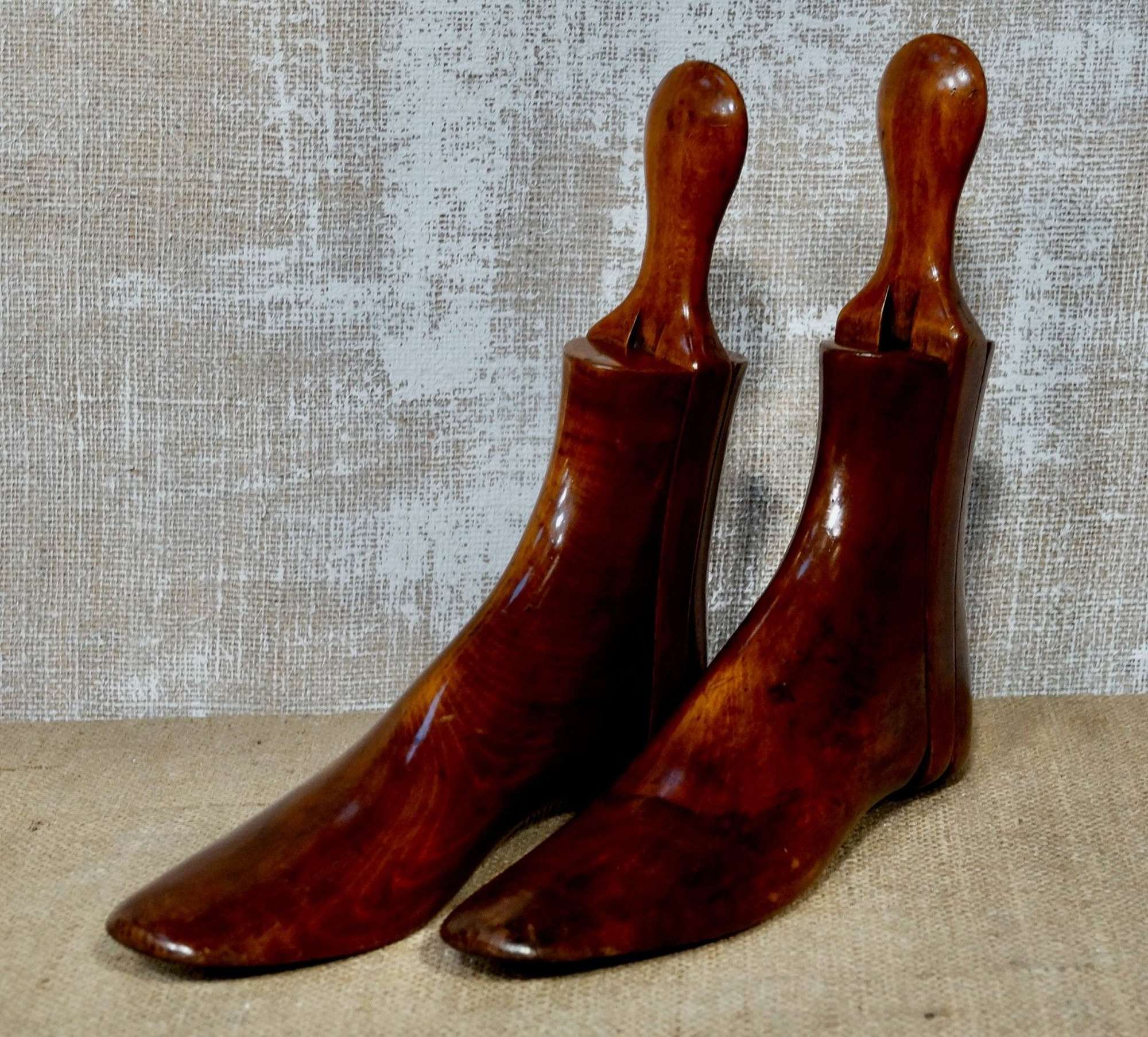 Victorian Fruitwood Carved Boot Lasts