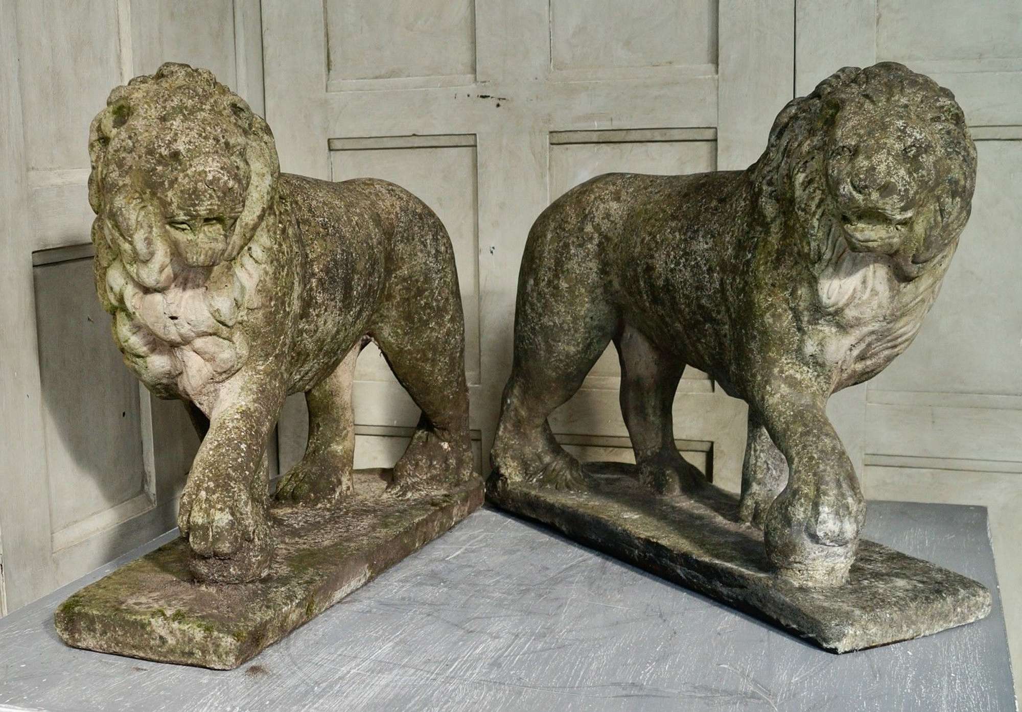 Pair Of Medici Stone Lions