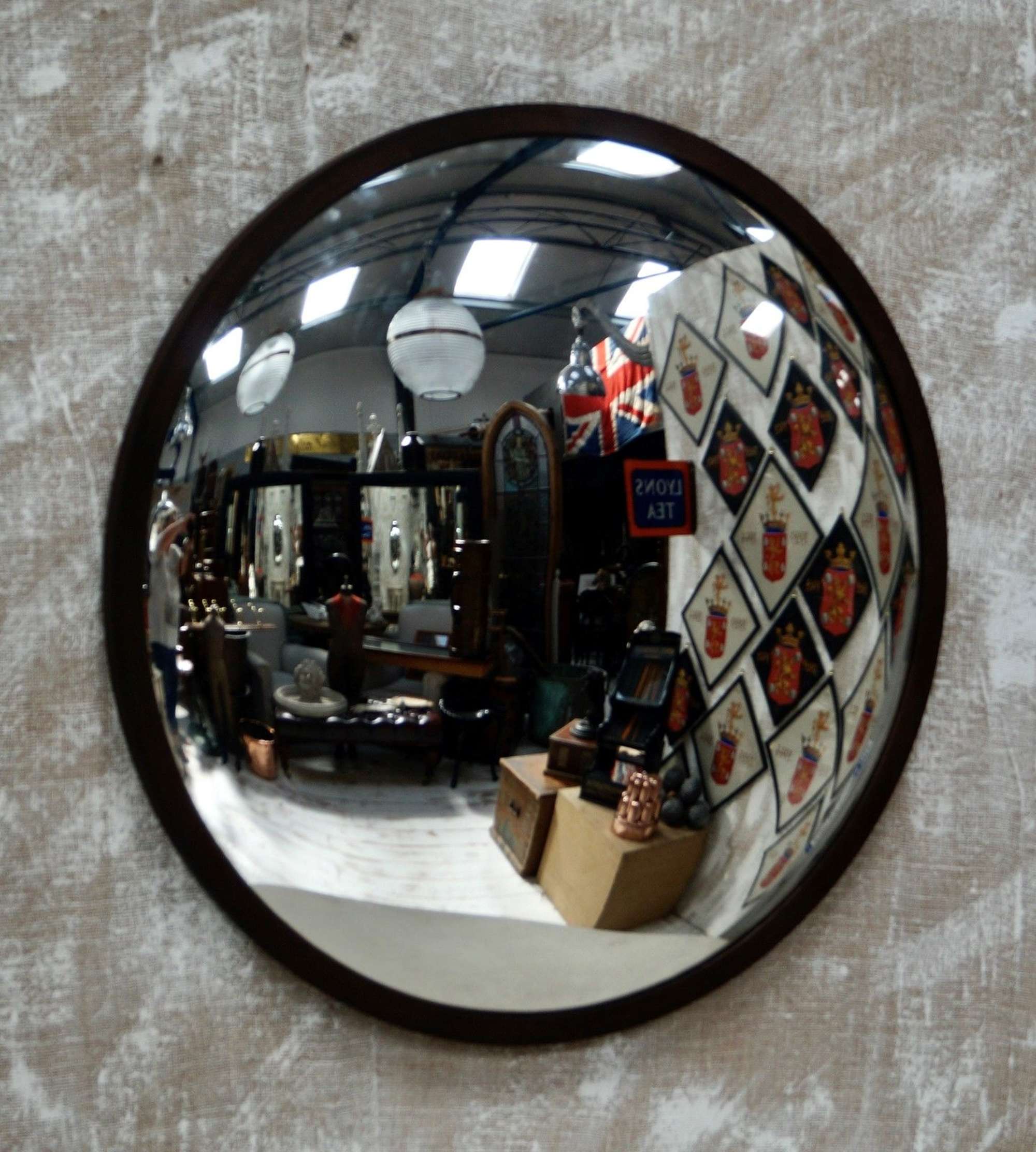Vintage Convex British Rail Mirror