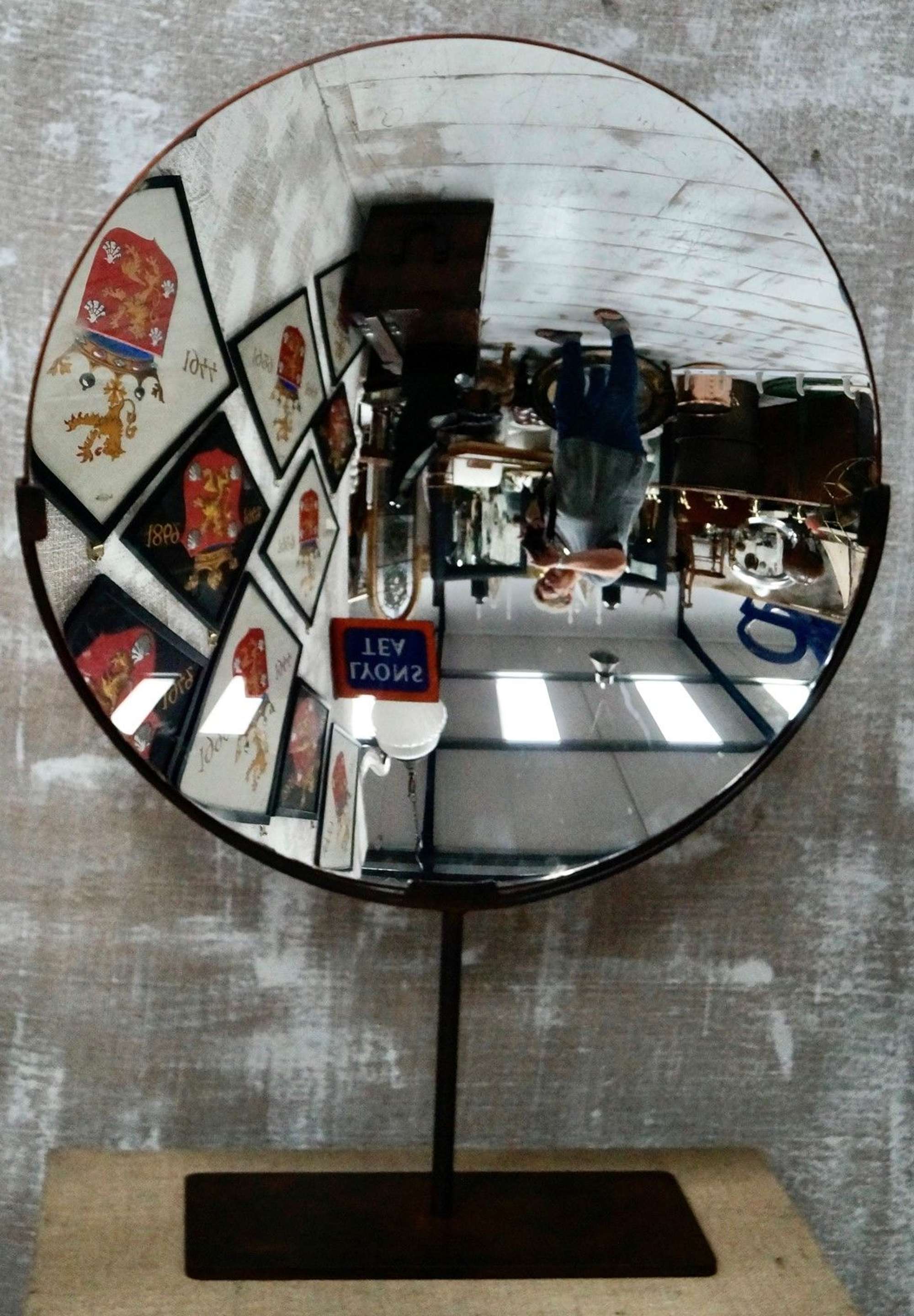 Vintage Parabolic Searchlight Mirror