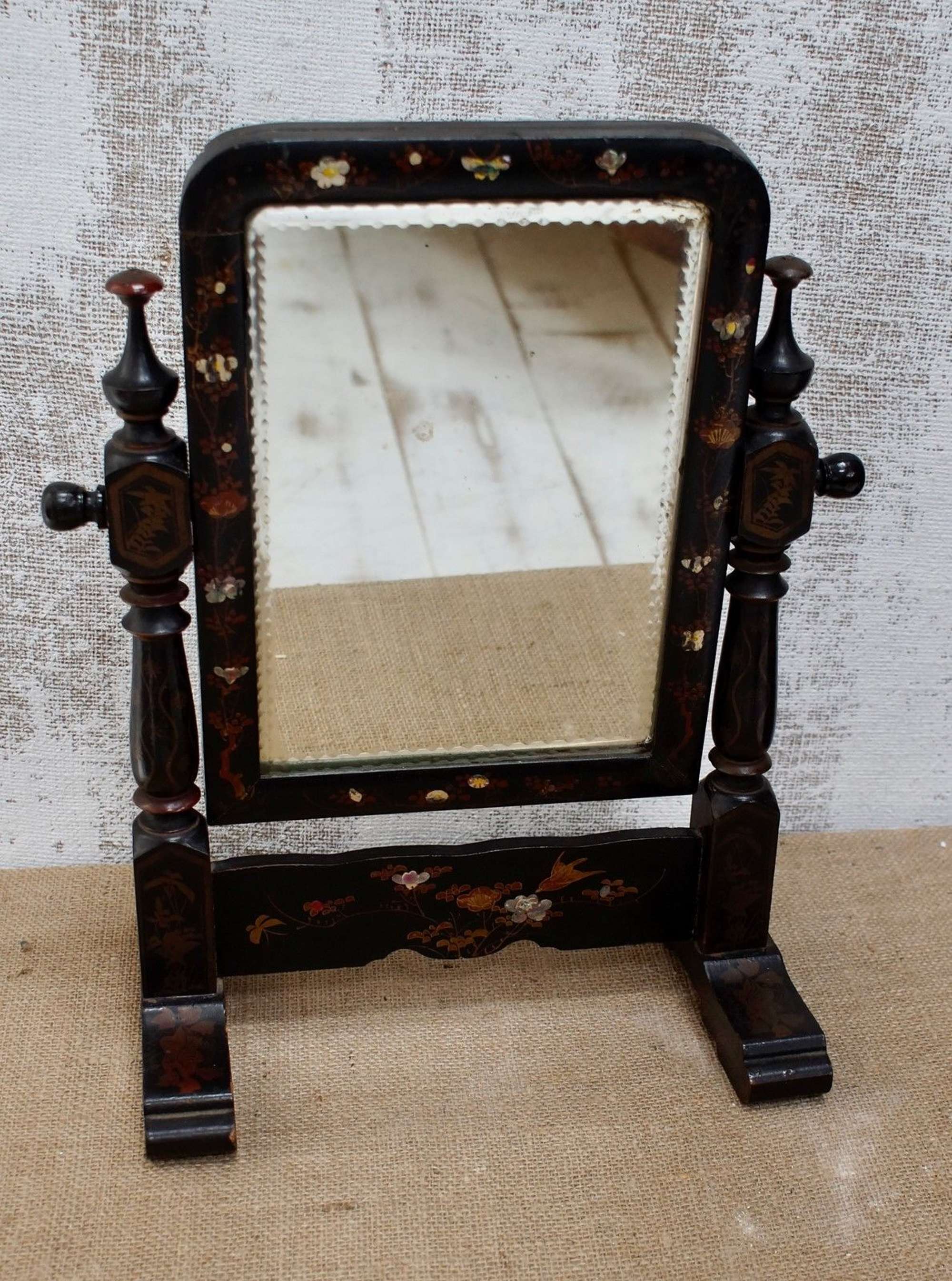 Victorian Chinoiserie Dressing Table Antique Mirror