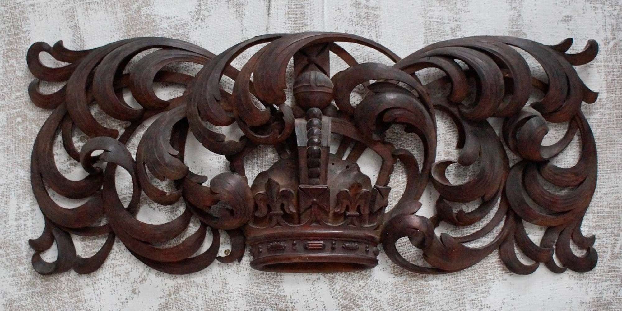 Early Victorian Carved Over Door Pediment