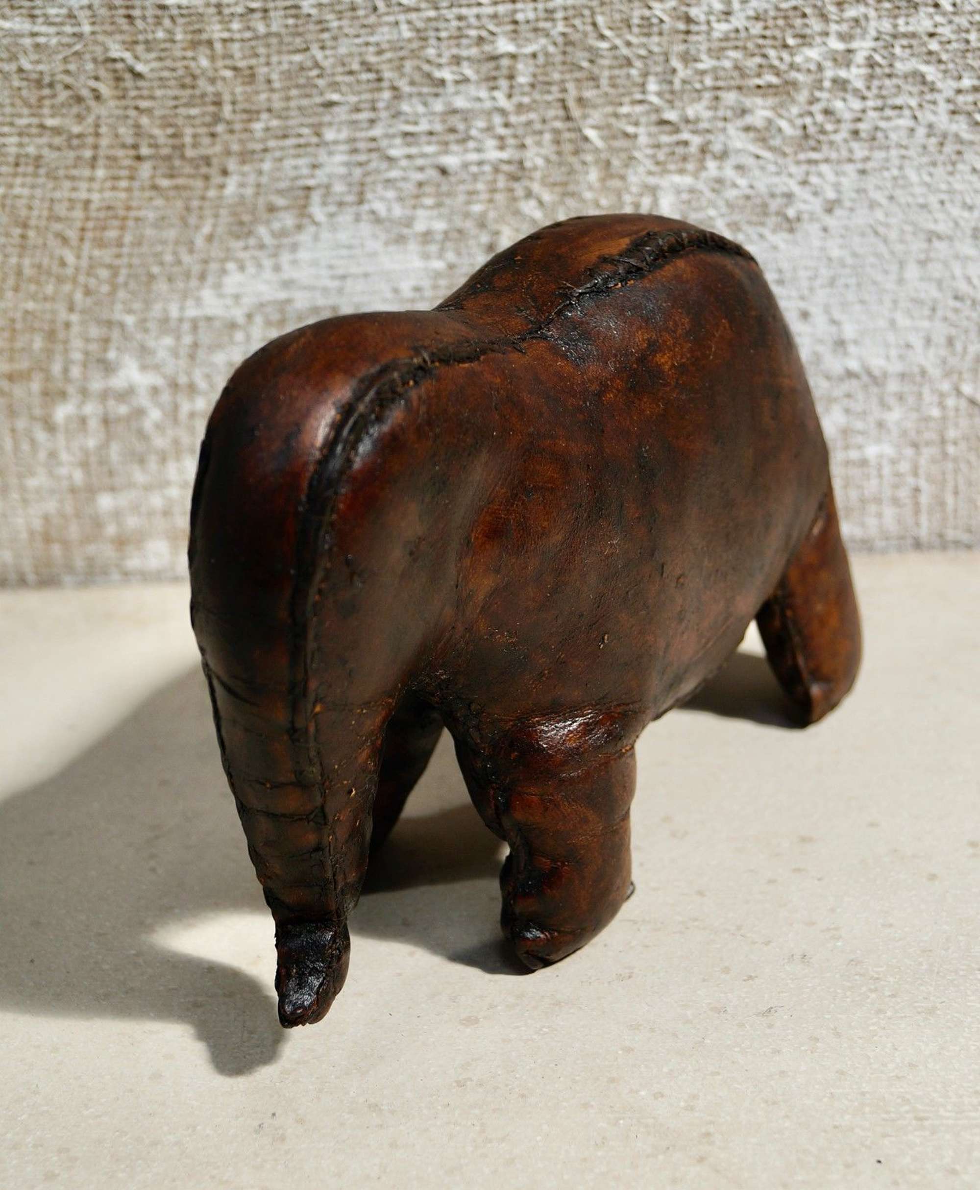 Antique Leather Toy Elephant