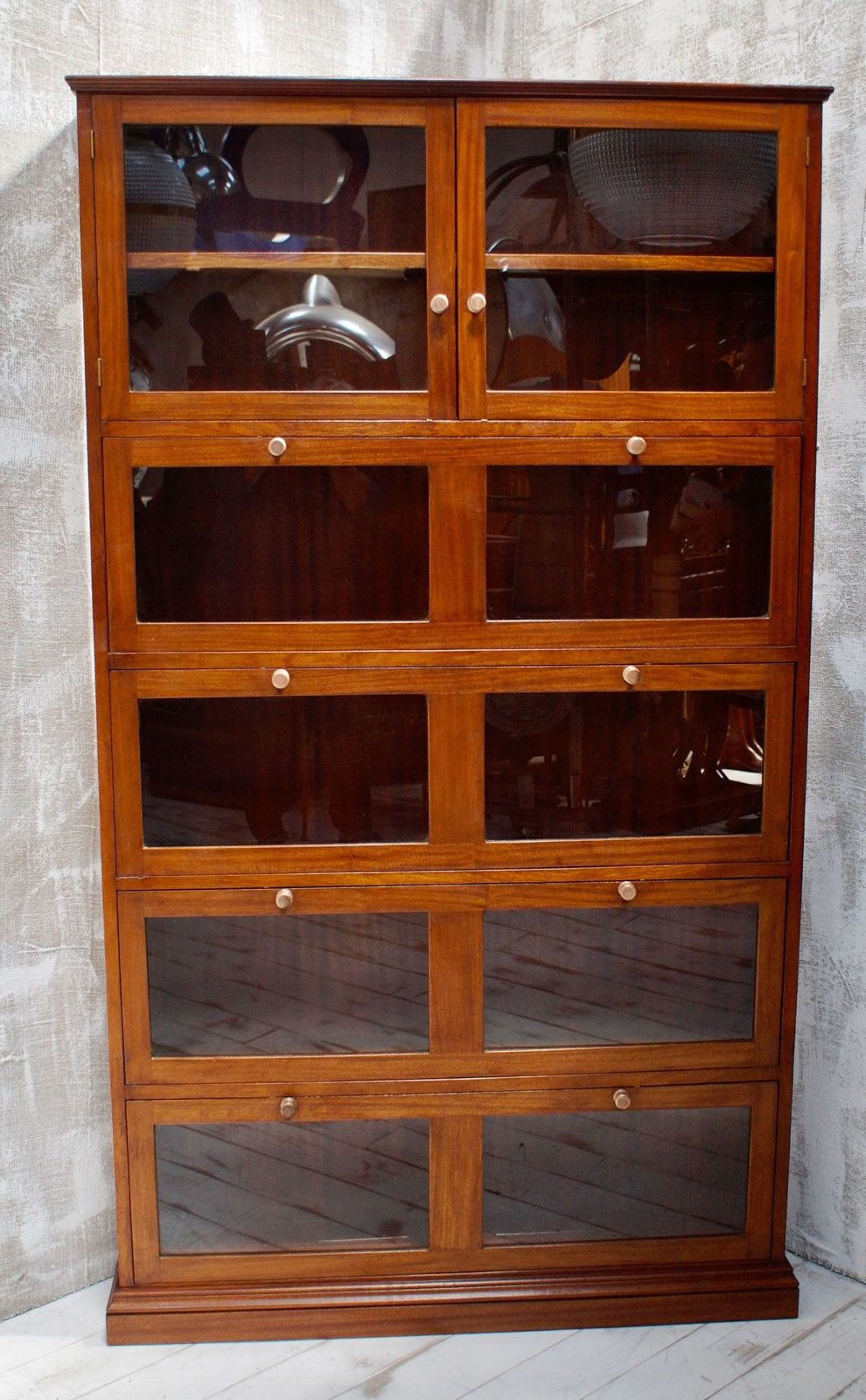 Vintage Mahogany Barristers Bookcase