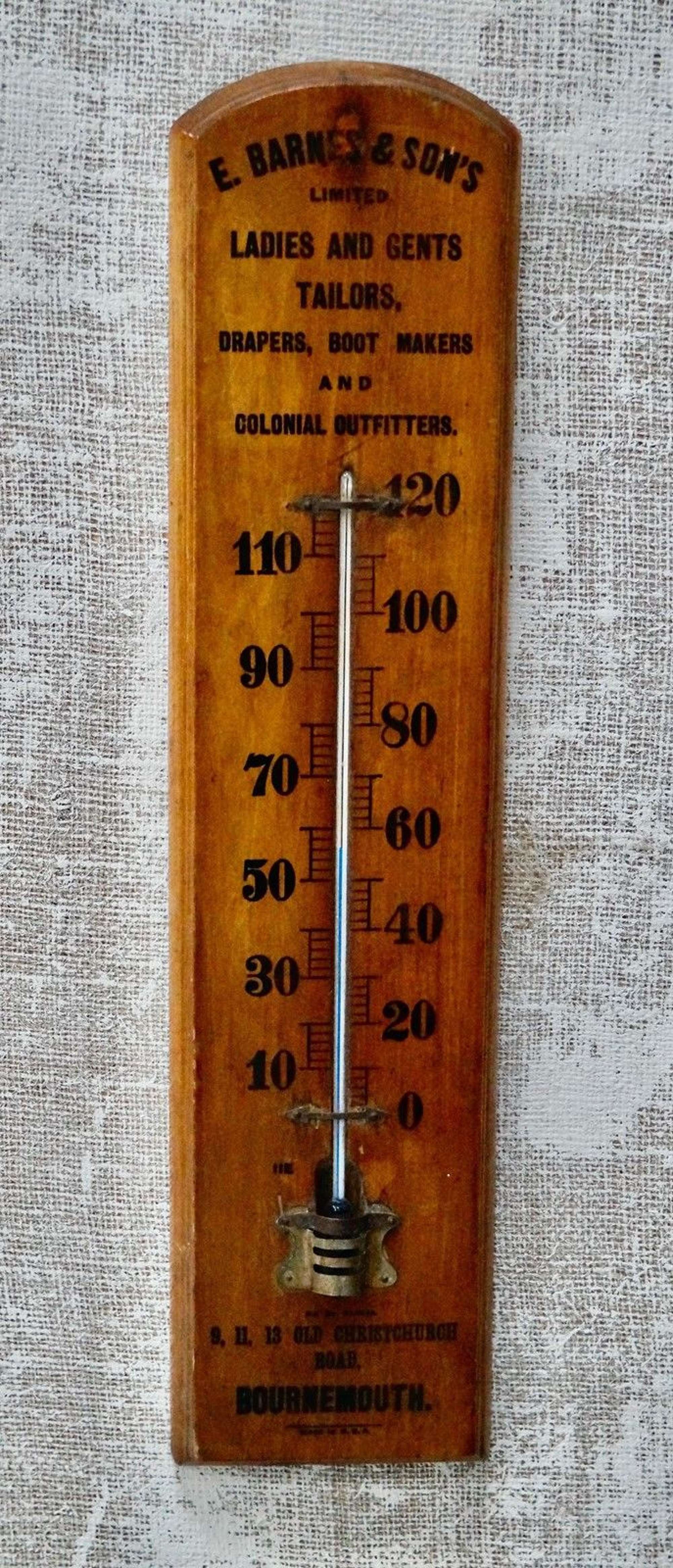 Vintage Wooden Advertising Thermometer