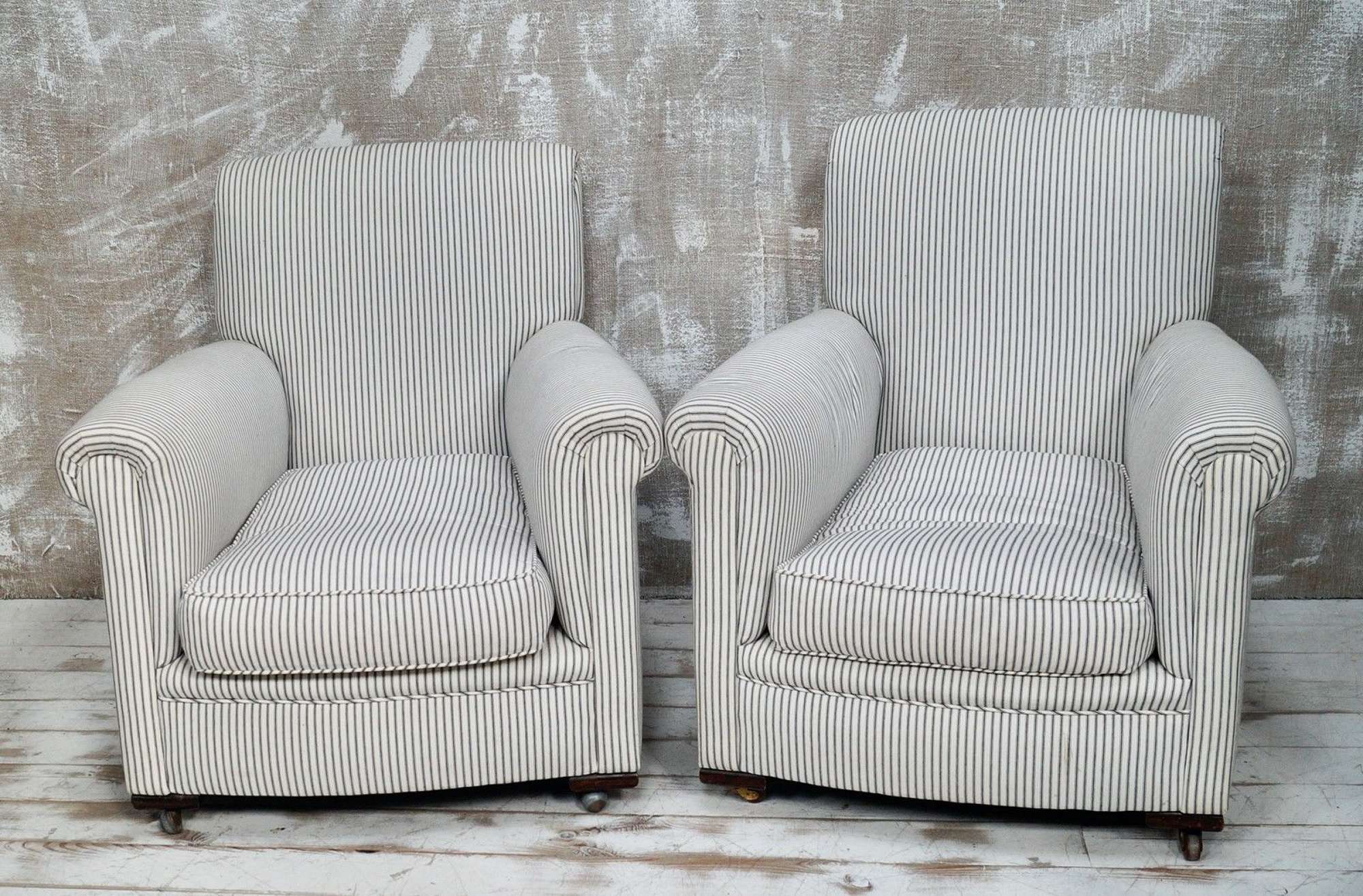 19th Century Howard And Sons Style Antique Armchairs