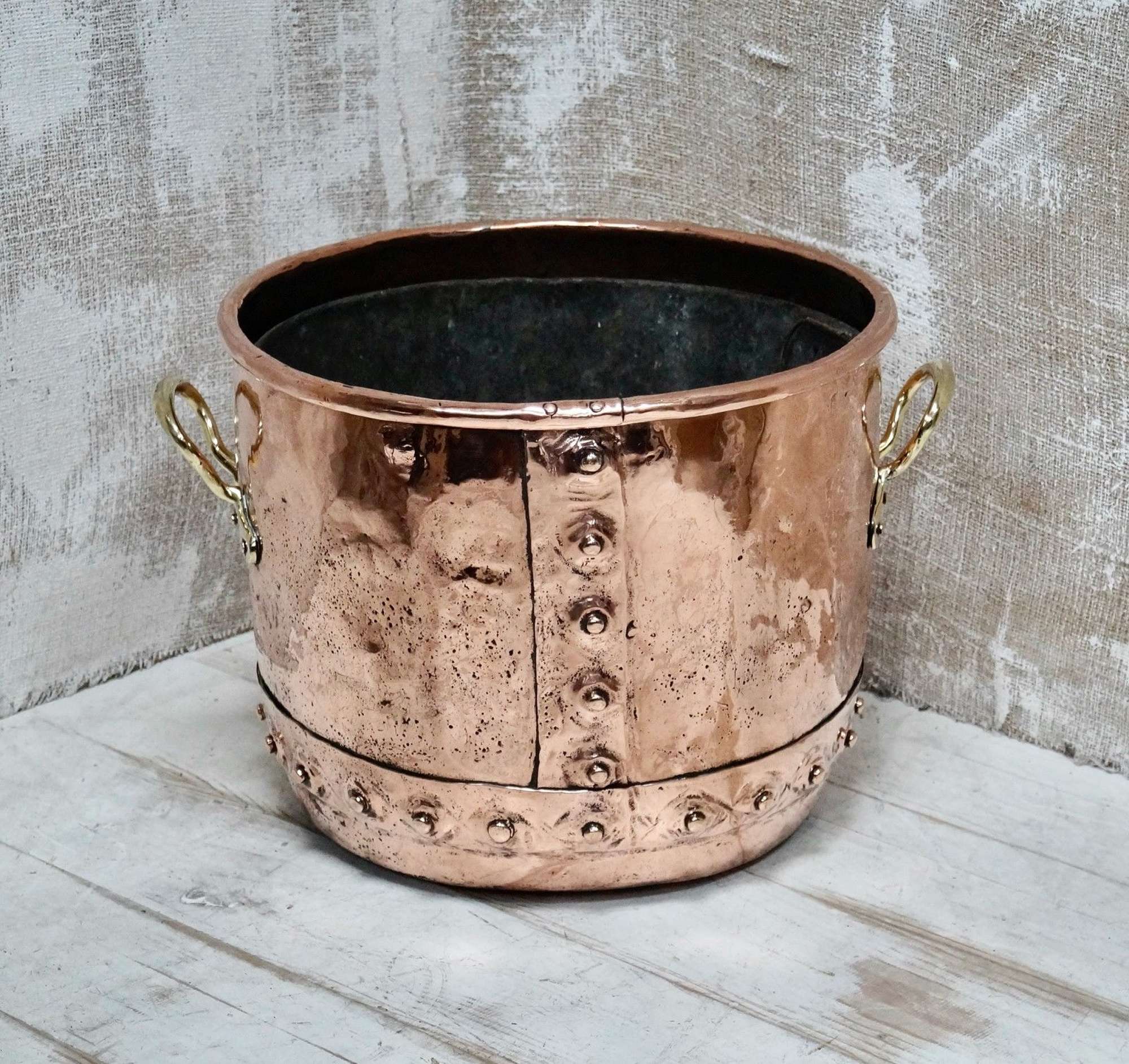 Victorian Copper & Brass Coal Bucket