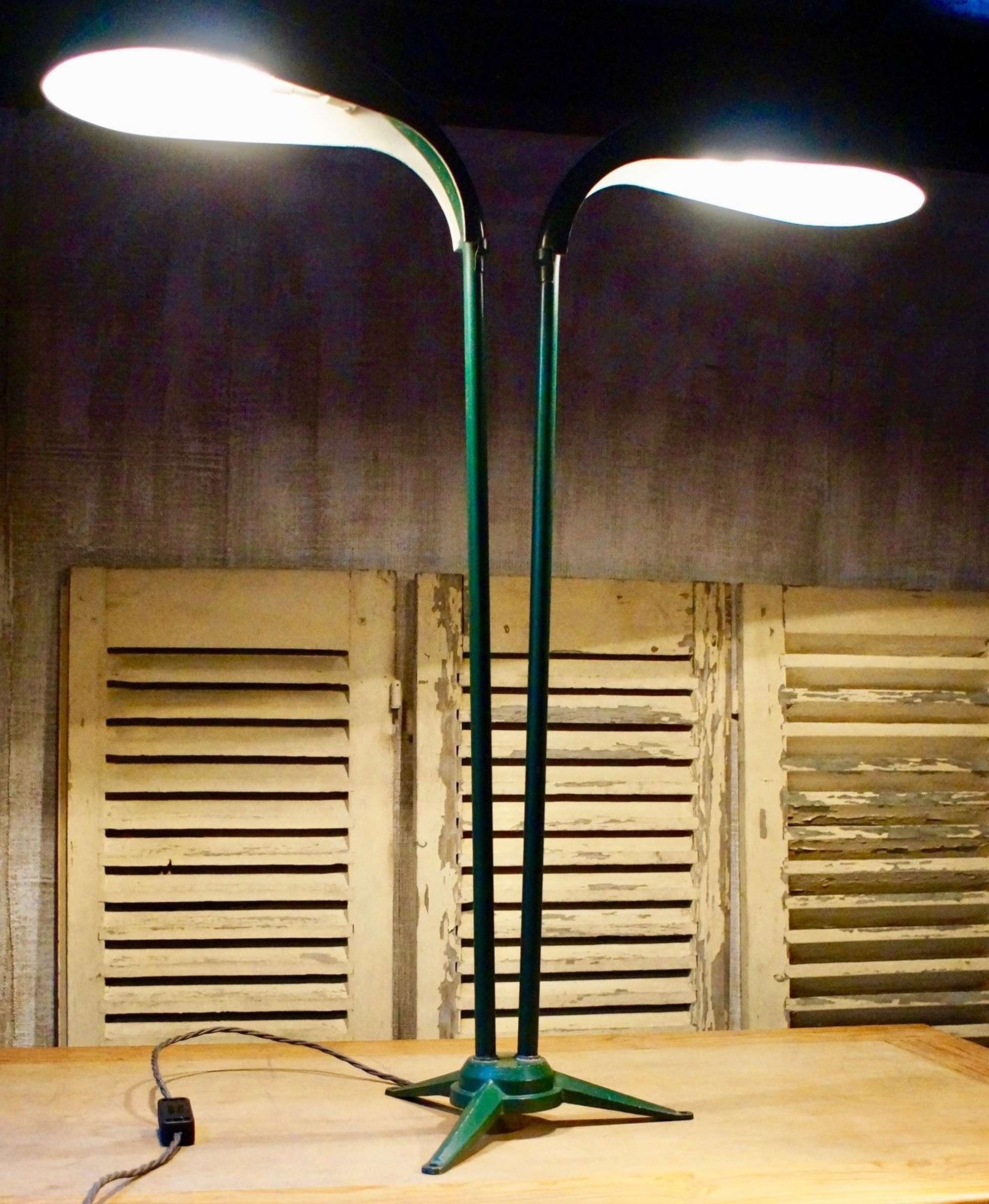 1950's French Double Arm Lita Table Lamp
